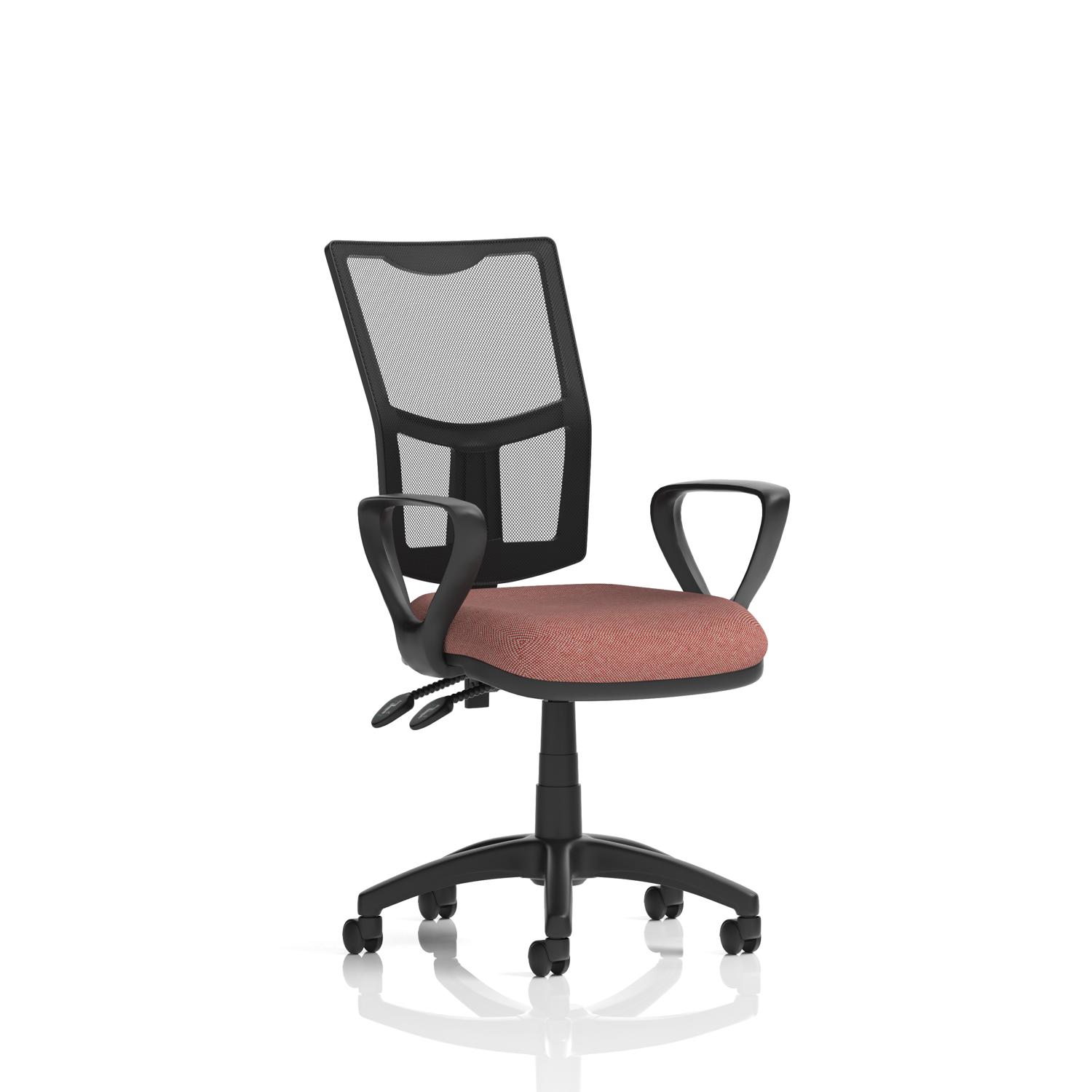 Eclipse Plus II Lever Task Operator Chair Mesh Back With Loop Arms Bespoke Colour Seat Rivet Forge