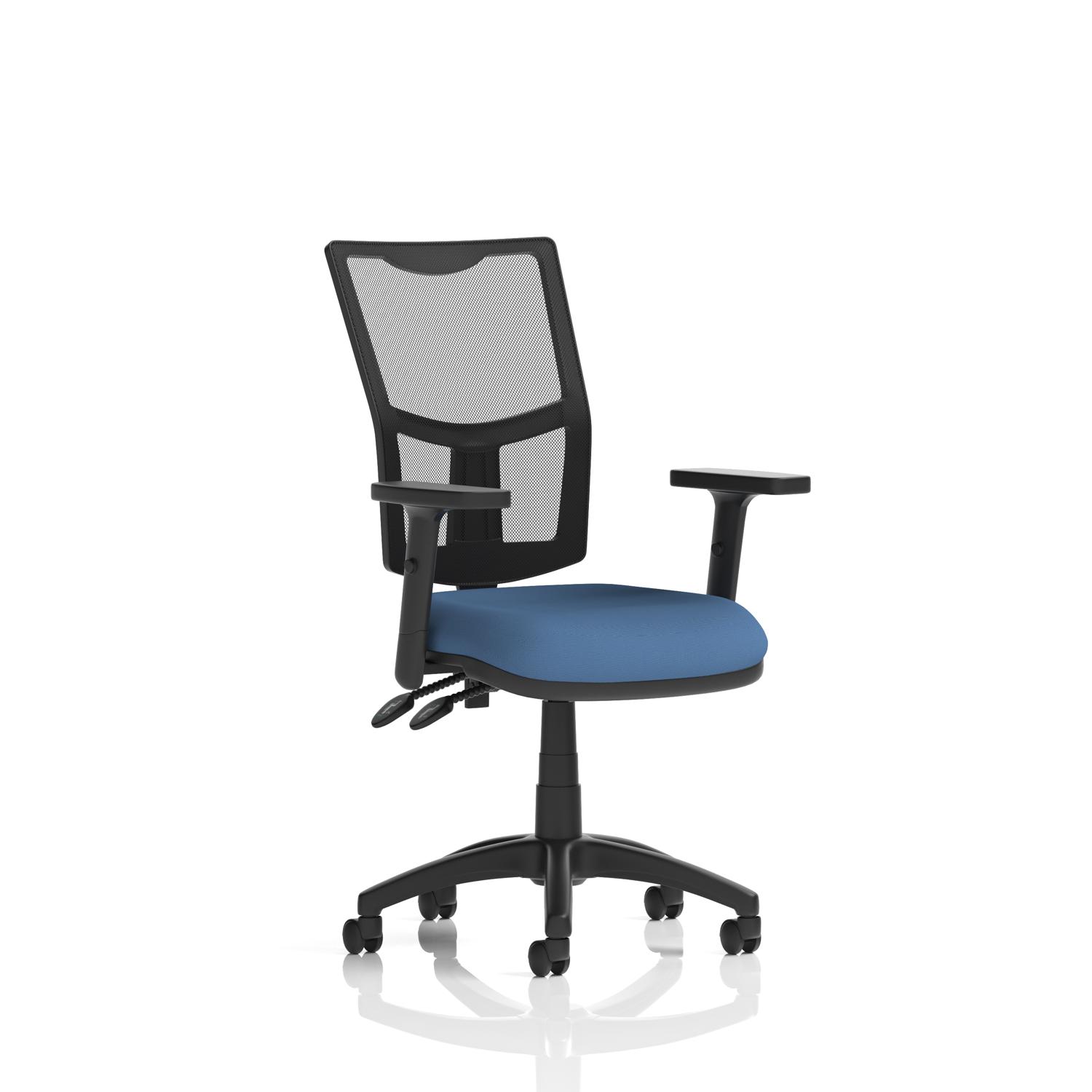 Eclipse Plus II Lever Task Operator Chair Mesh Back With Height Adjustable Arms Bespoke Colour Seat Quest Limpet