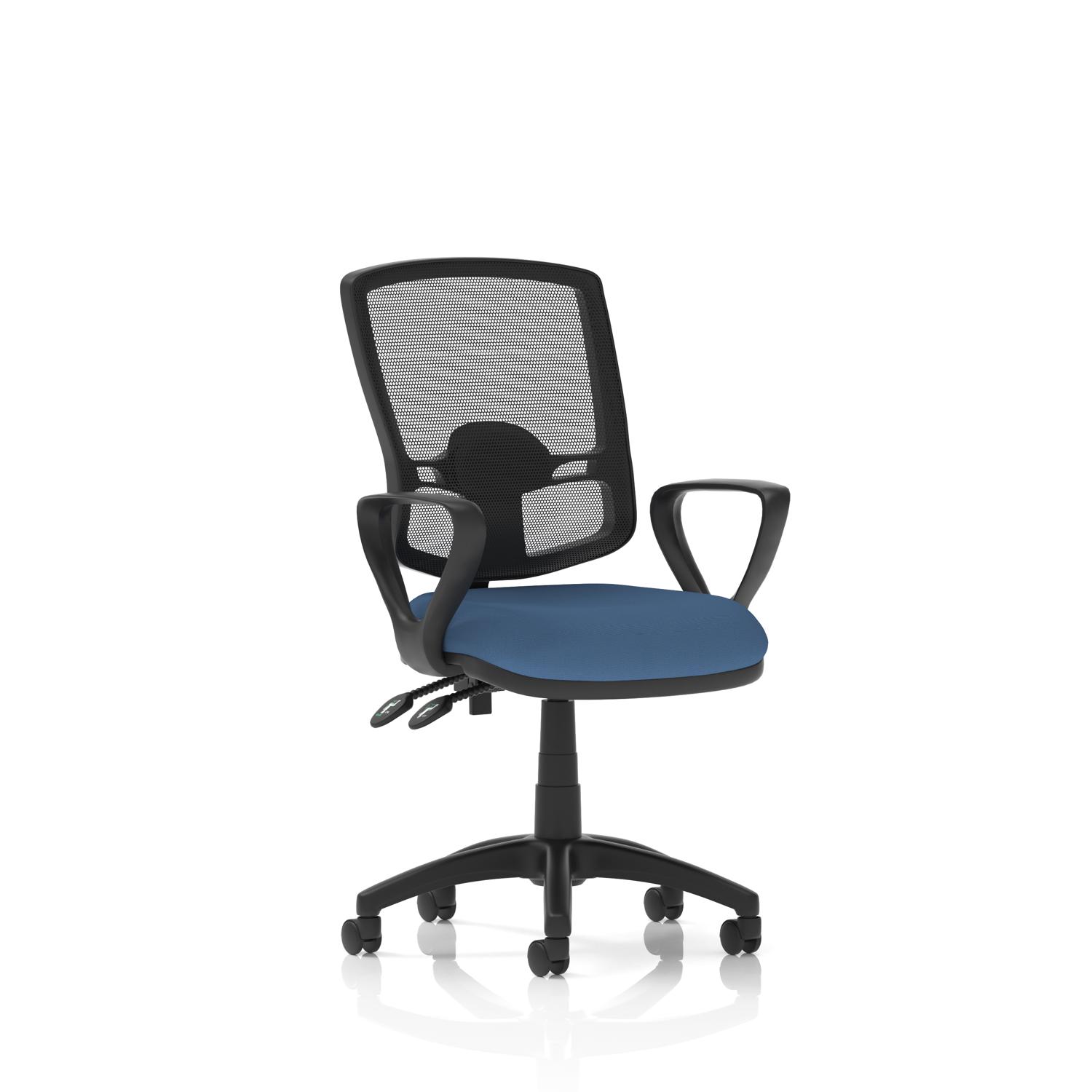 Eclipse Plus II Lever Task Operator Chair Deluxe Mesh Back With Loop Arms Bespoke Colour Seat Quest Limpet