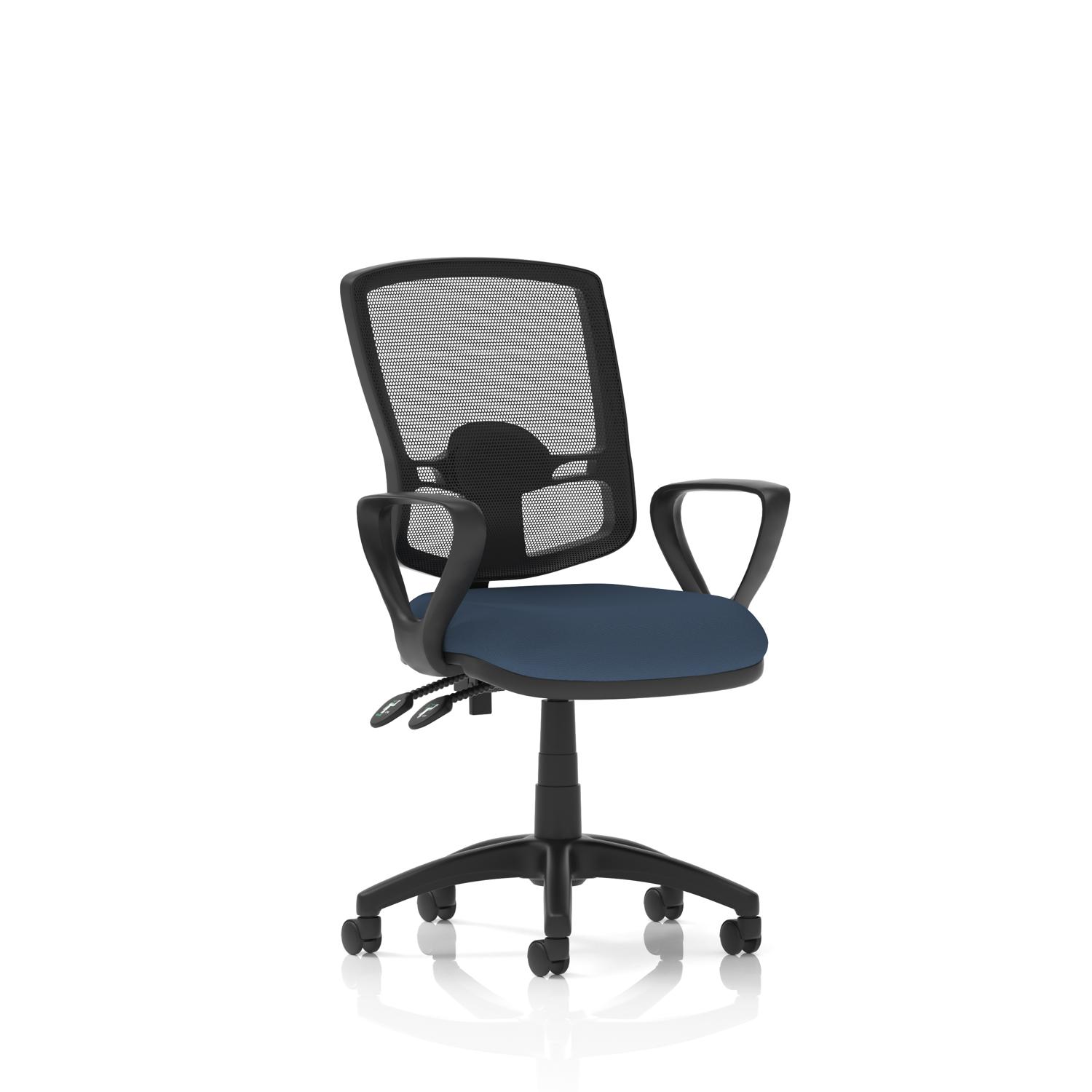 Eclipse Plus II Lever Task Operator Chair Deluxe Mesh Back With Loop Arms Bespoke Colour Seat Quest Whelk