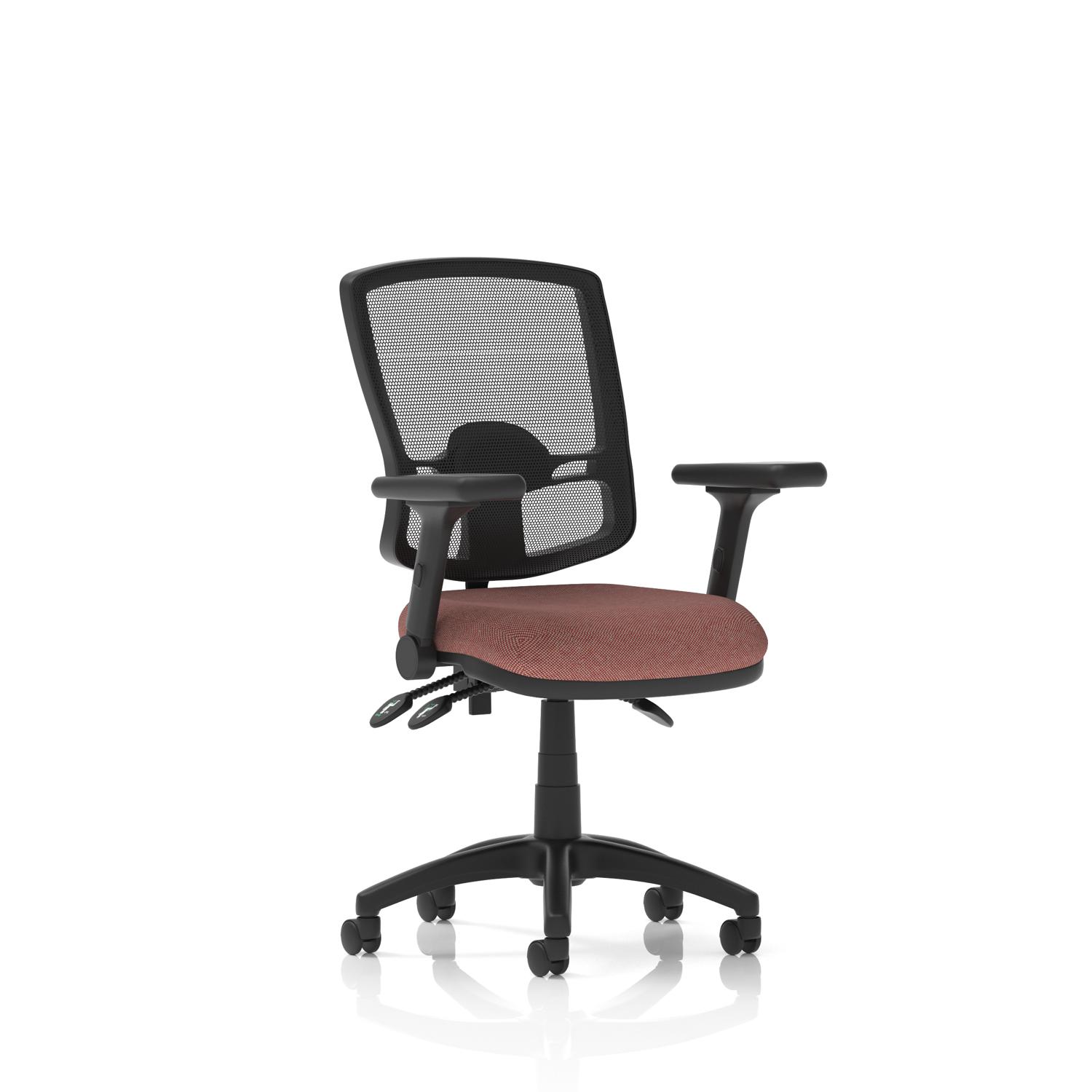 Eclipse Plus III Lever Task Operator Chair Deluxe Mesh Back With Height Adjustable And Folding Arms Bespoke Colour Seat Rivet Forge
