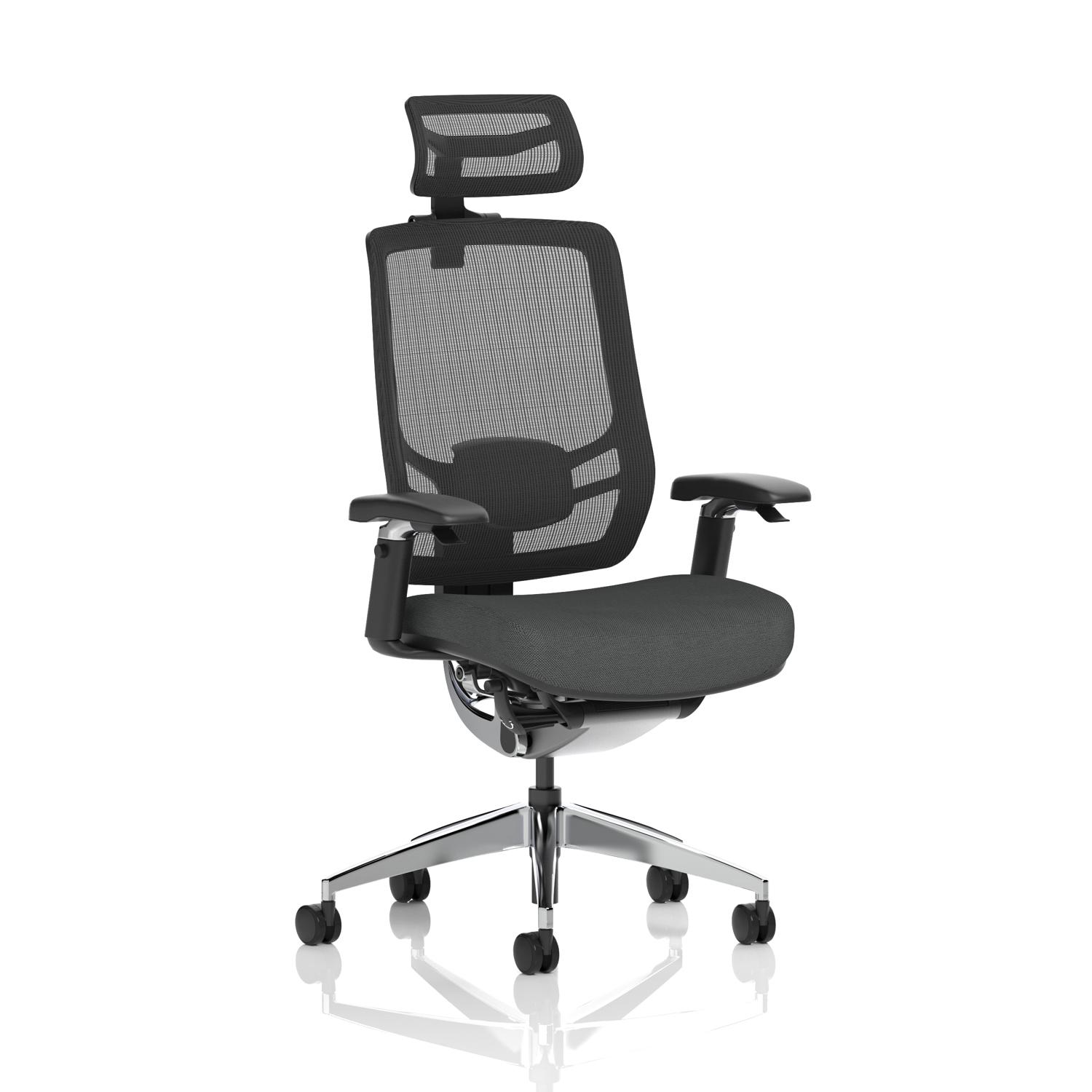 Ergo Click Mesh Back With Headrest Bespoke Colour Seat Quest Mussel