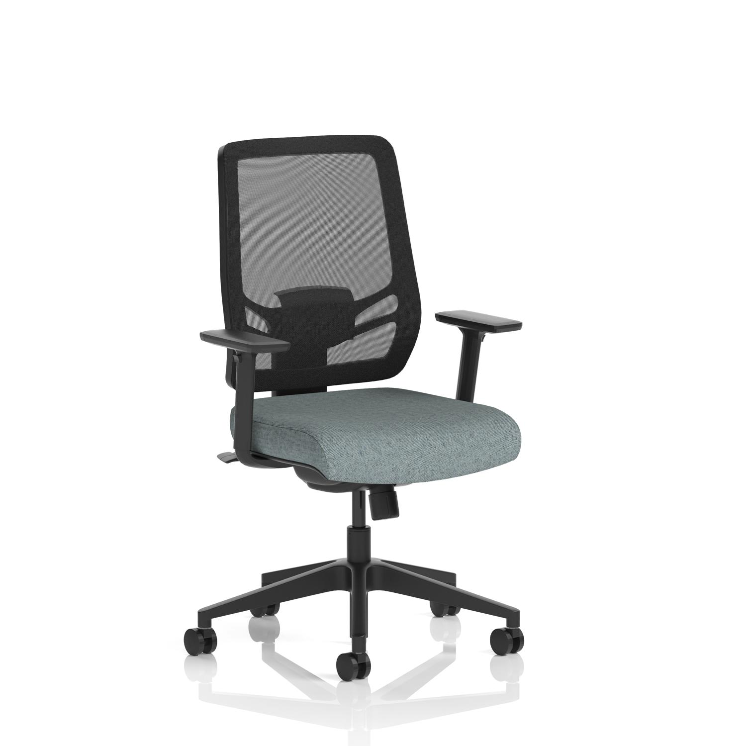 Ergo Twist Mesh Back Ergonomic Task Operator Office Chair With Height Adjustable Arms Bespoke Colour Seat Rivet Tensile