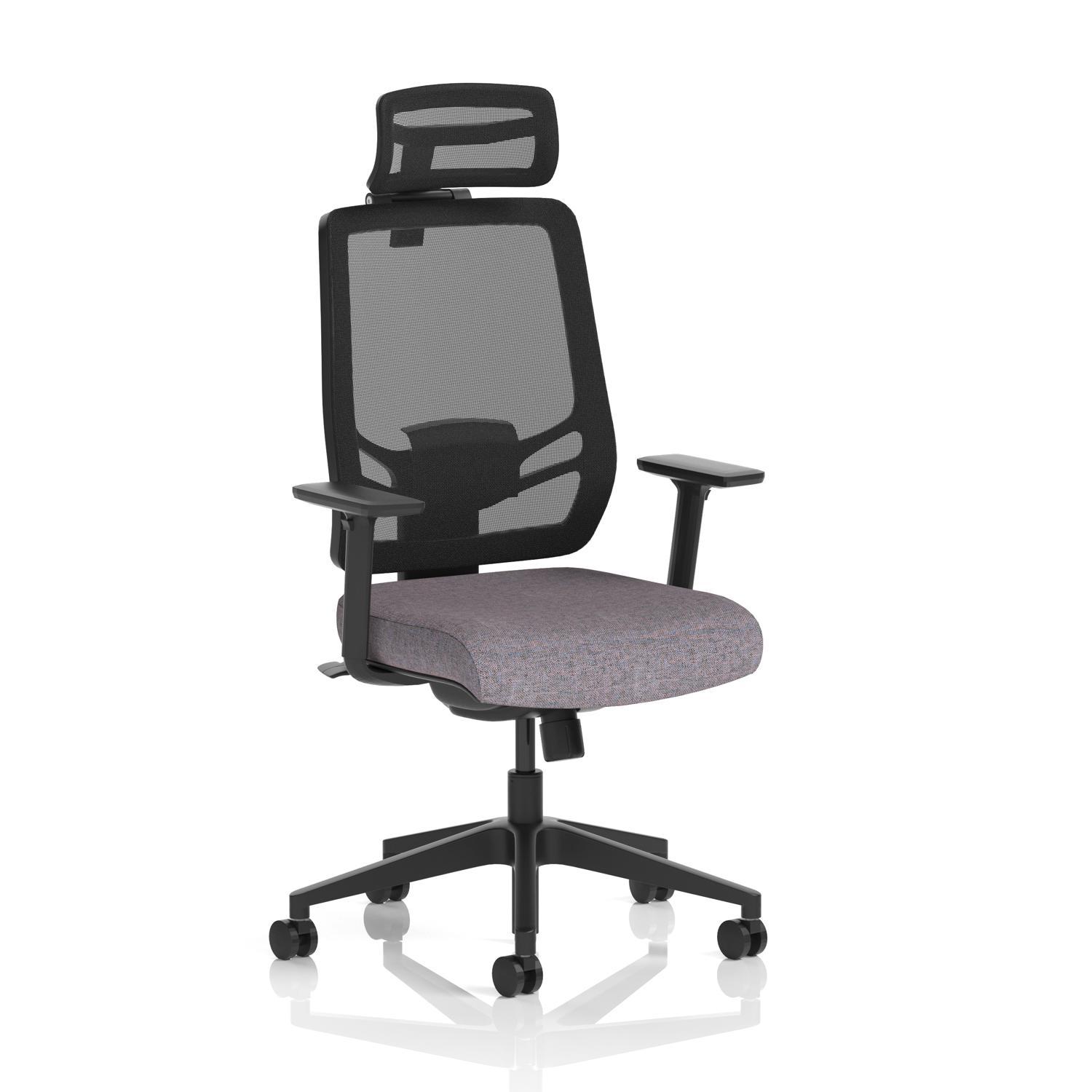 Ergo Twist Mesh Back Ergonomic Task Operator Office Chair With Height Adjustable Arms With Headrest Bespoke Colour Seat Rivet Fuse