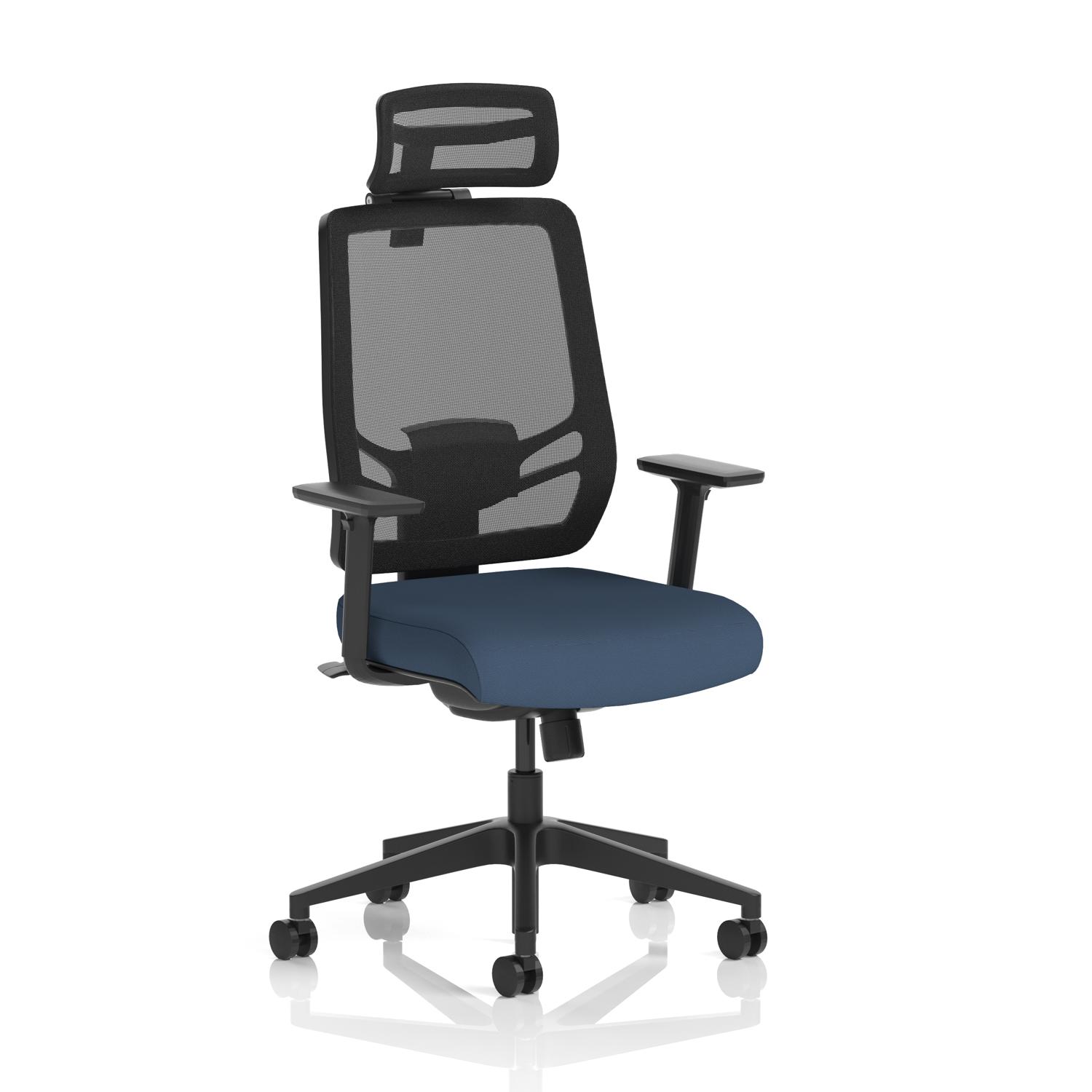 Ergo Twist Mesh Back Ergonomic Task Operator Office Chair With Height Adjustable Arms With Headrest Bespoke Colour Seat Quest Whelk