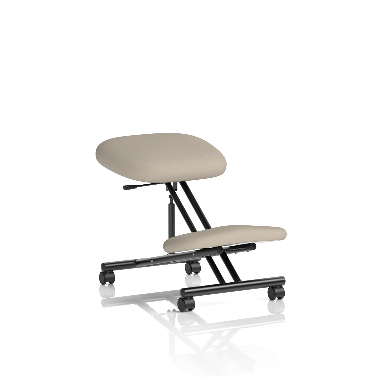 Kneeling Stool Black Frame Bespoke Colour Quest Salt