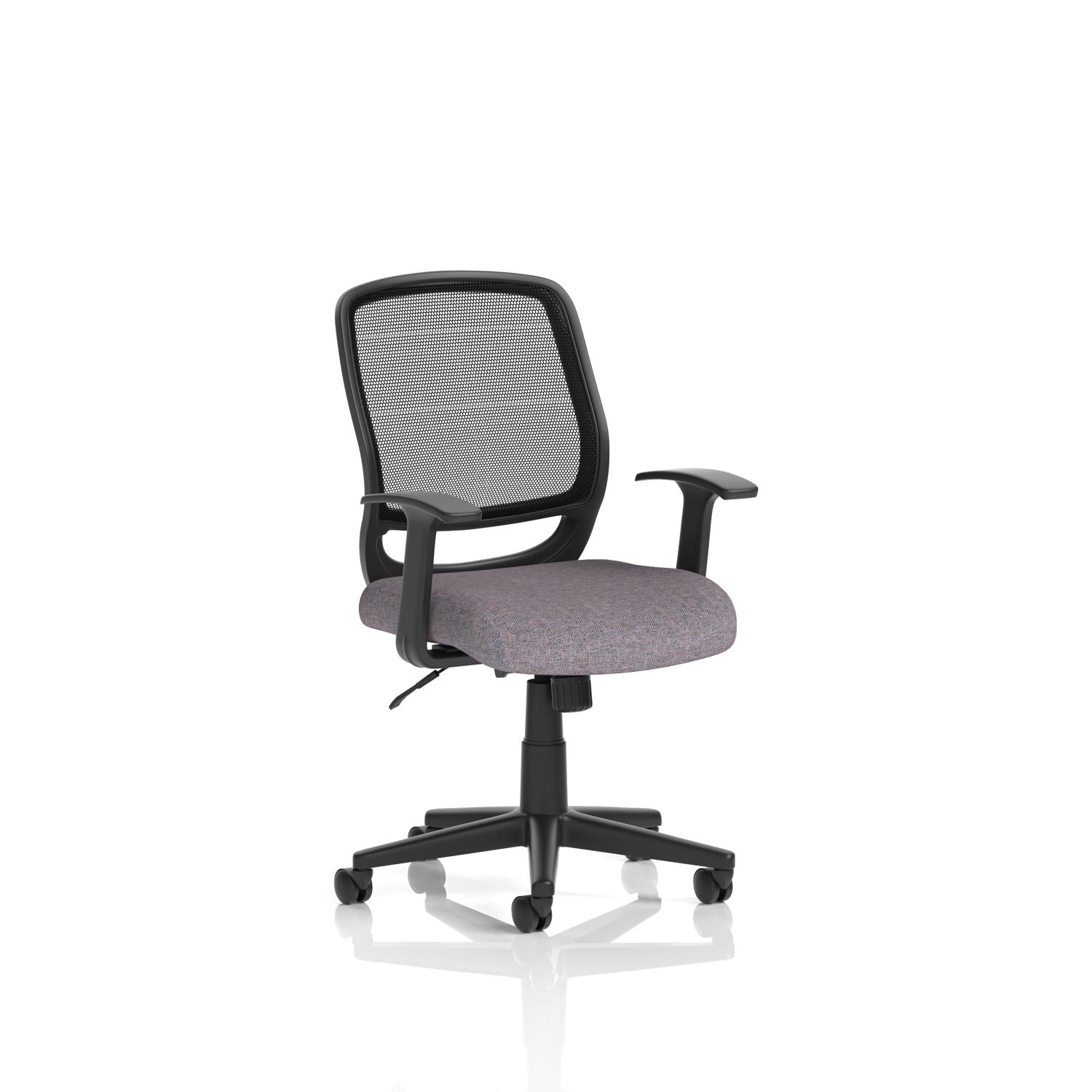 Mave Task Operator Chair Black Mesh With Arms Bespoke Colour Seat Rivet Fuse