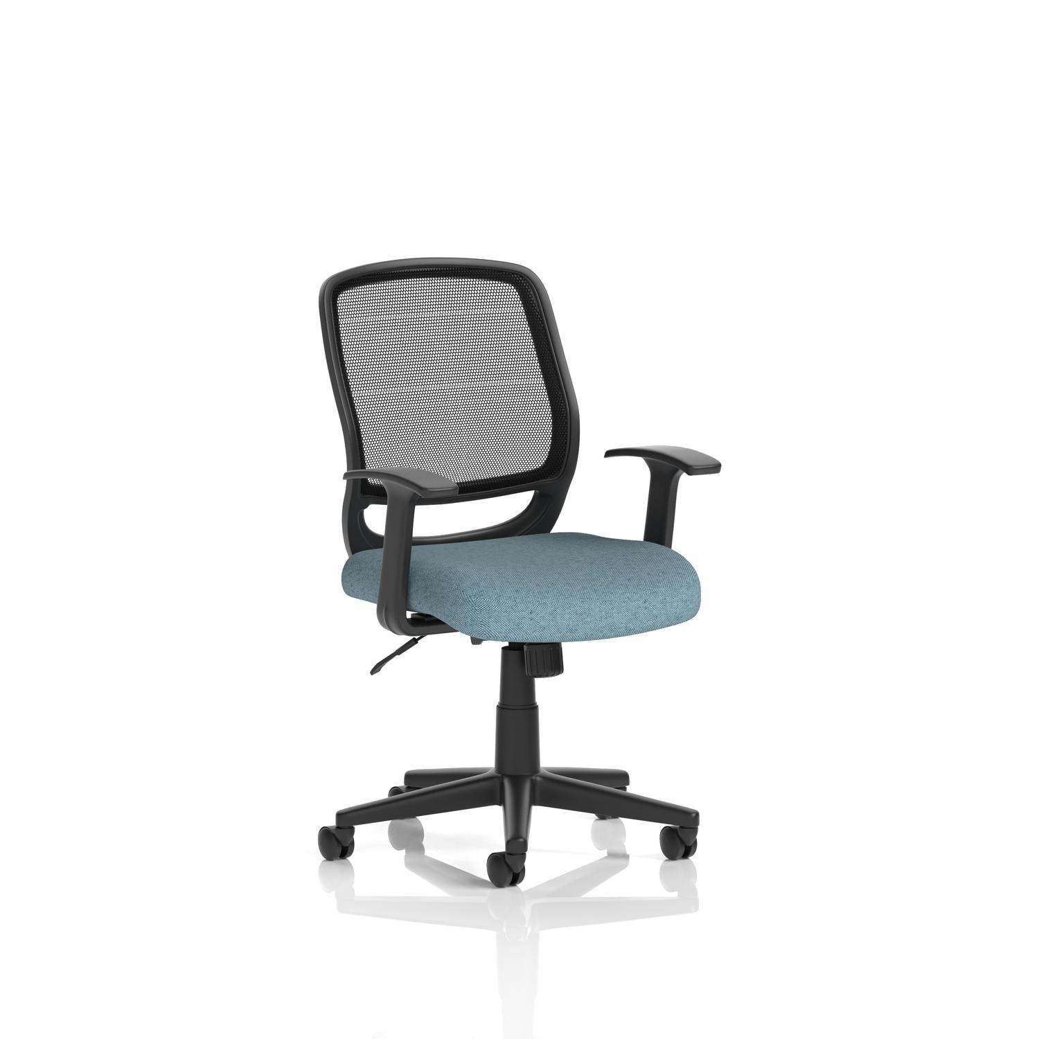 Mave Task Operator Chair Black Mesh With Arms Bespoke Colour Seat Rivet Quench