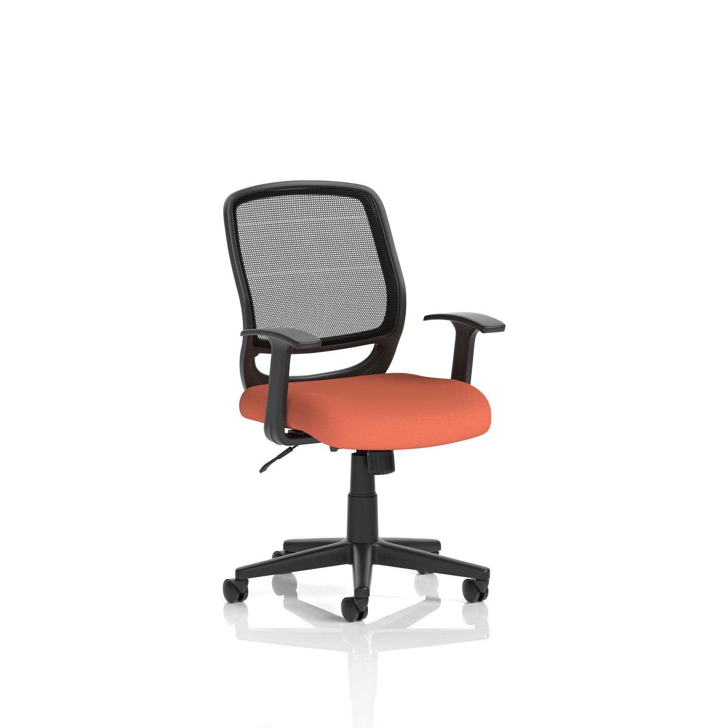 Mave Task Operator Chair Black Mesh With Arms Bespoke Colour Seat Quest Crab