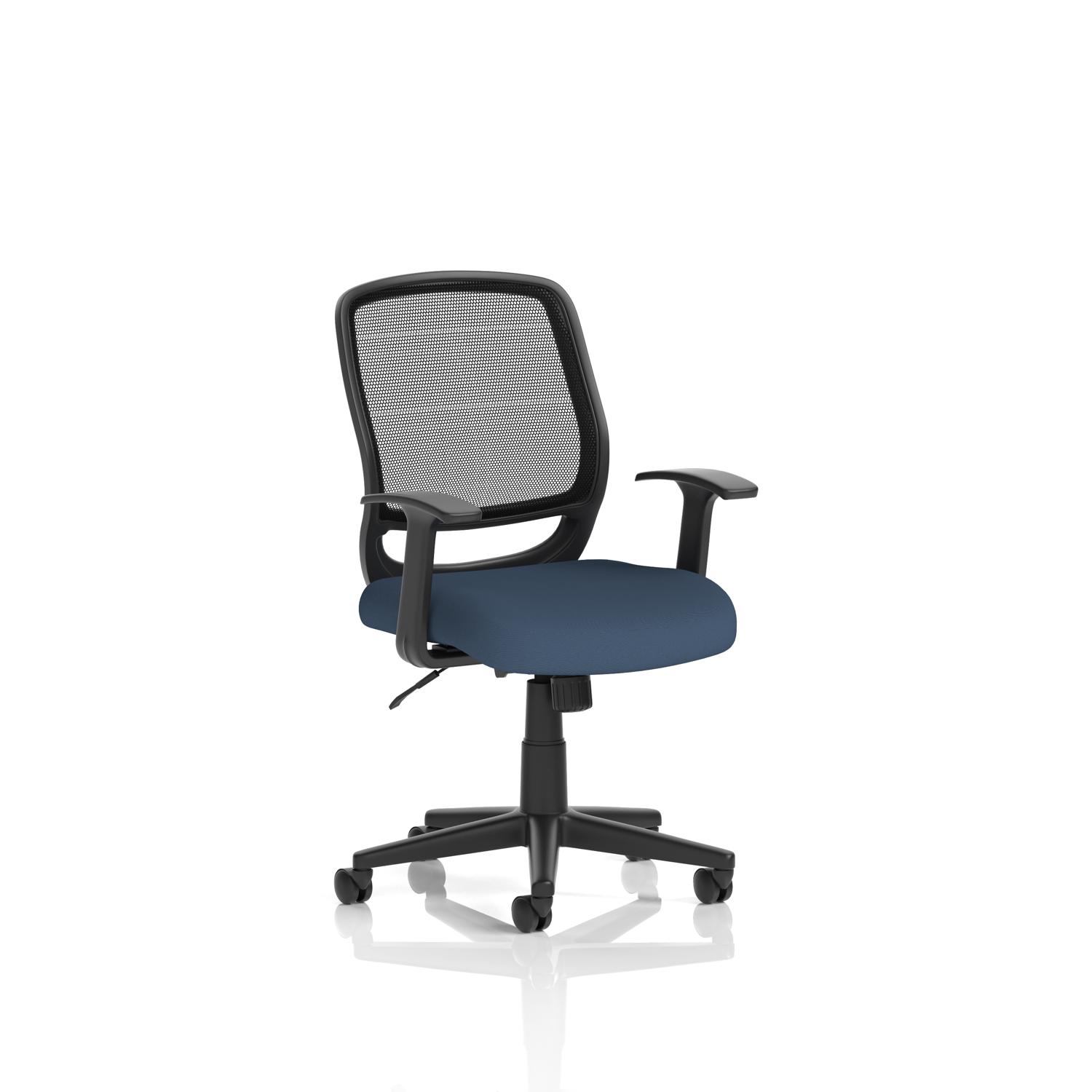 Mave Task Operator Chair Black Mesh With Arms Bespoke Colour Seat Quest Whelk