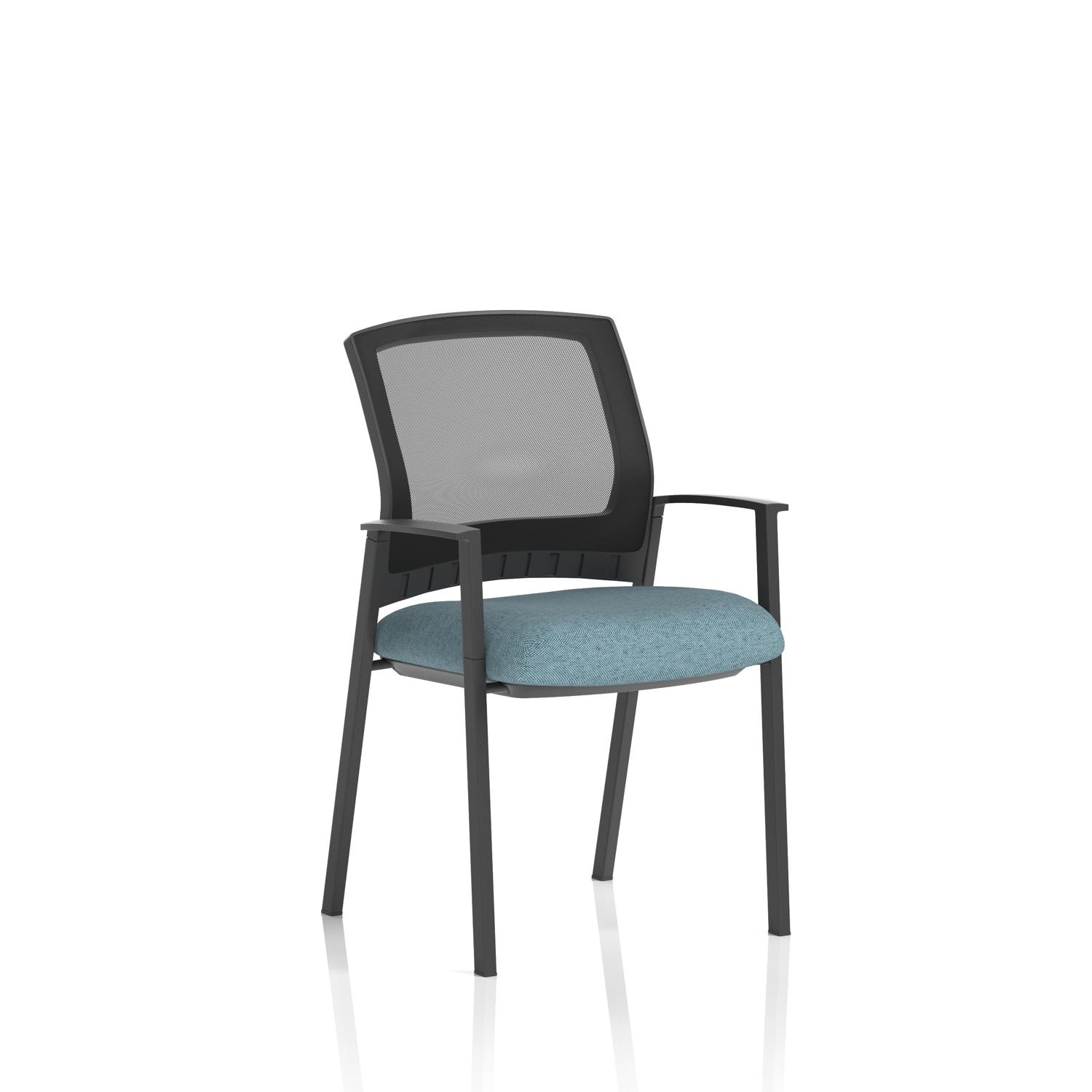 Metro Visitor Chair Mesh Back Bespoke Colour Seat Rivet Quench