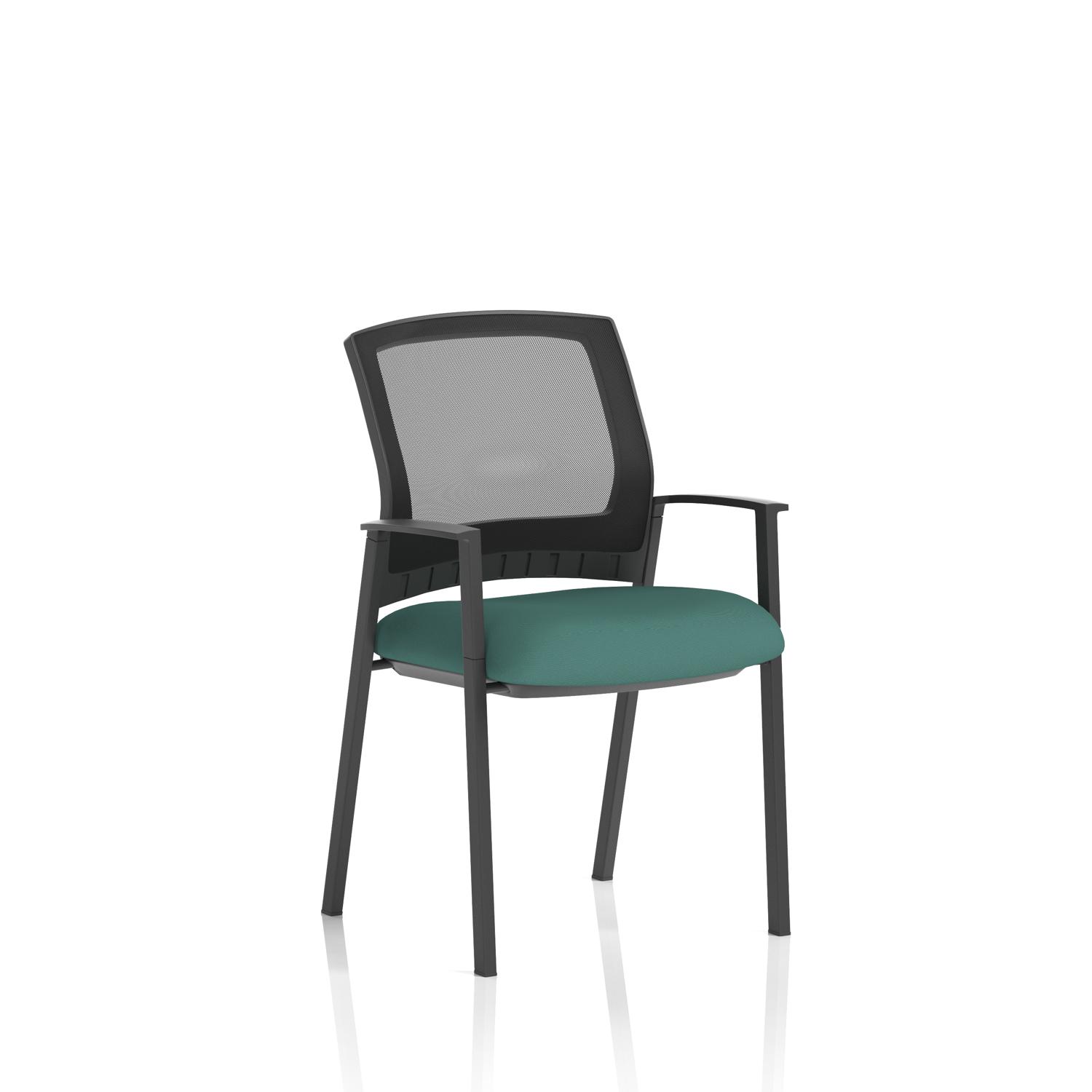 Metro Visitor Chair Mesh Back Bespoke Colour Seat Quest Kelp