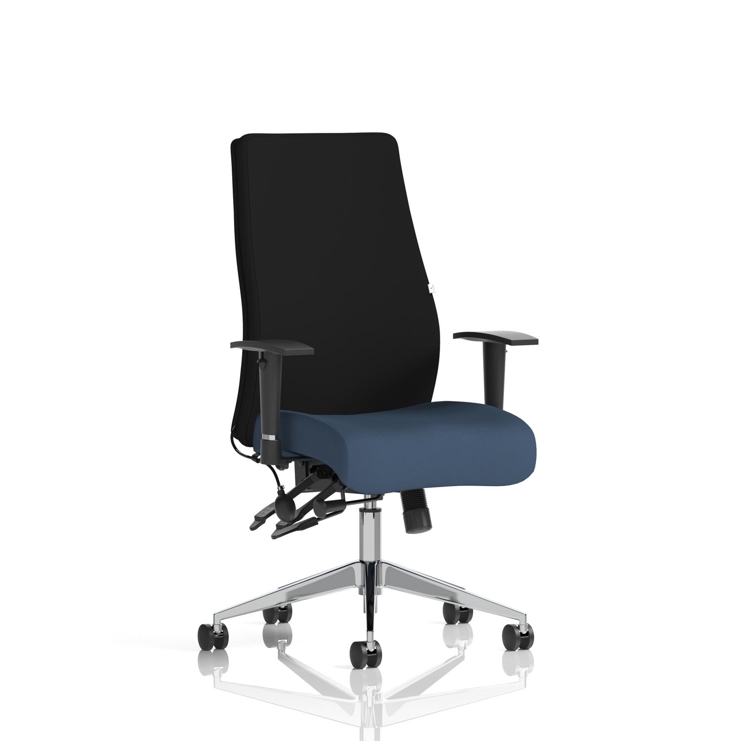 Onyx Ergo Posture Chair With Height Adjustable Arms Without Headrest Bespoke Colour Seat Quest Whelk