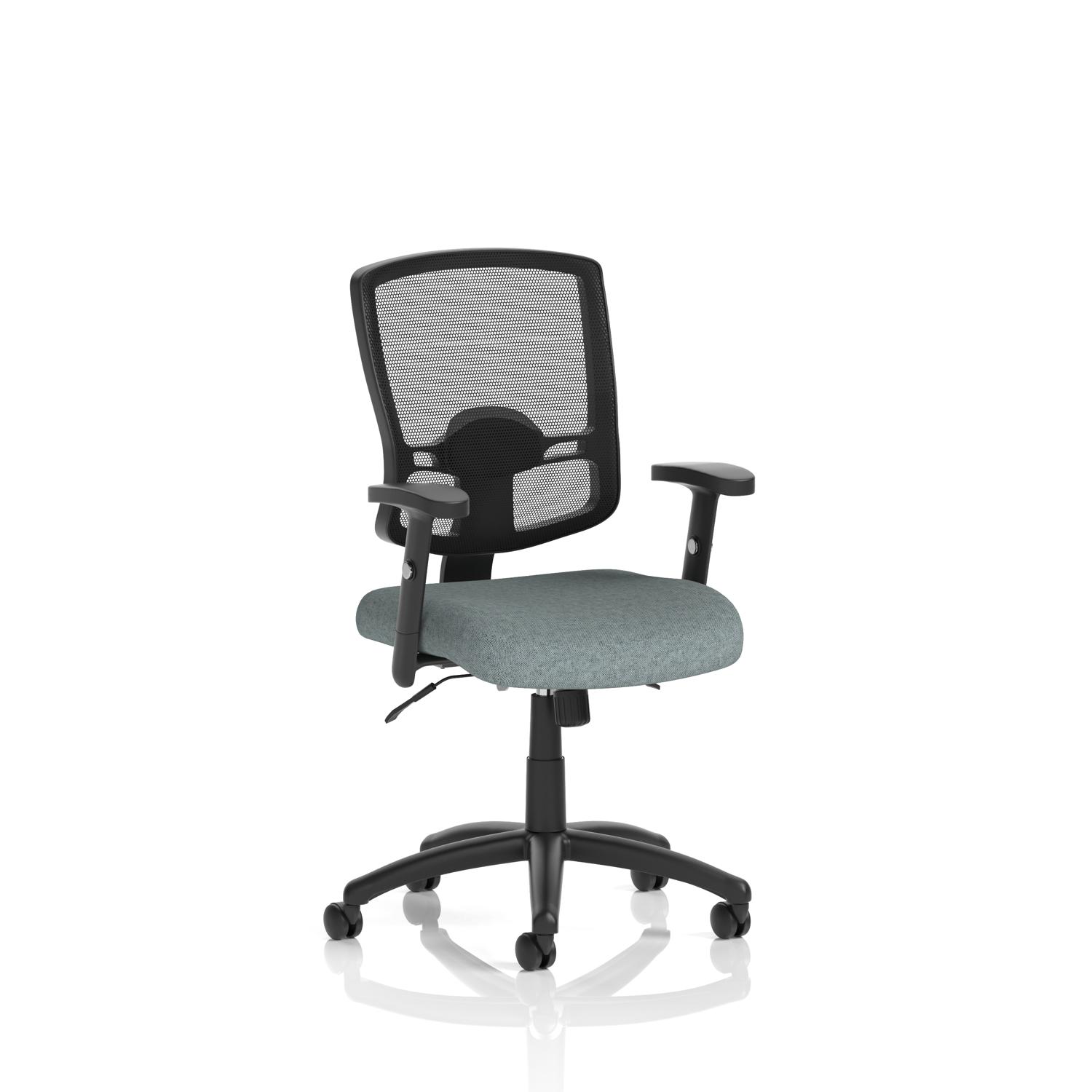 Portland II Mesh Back With Height Adjustable Arms Bespoke Colour Seat Rivet Tensile