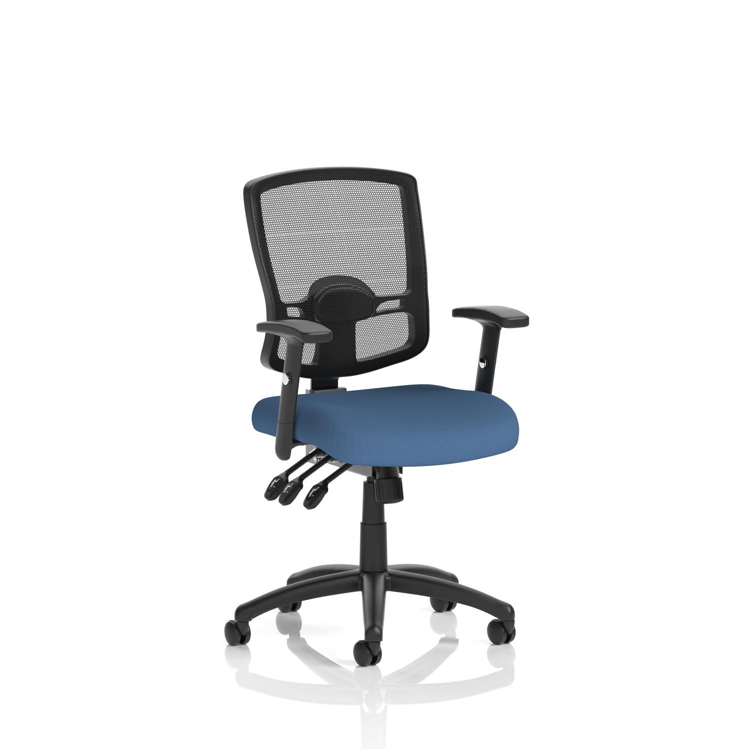 Portland III Mesh Back With Height Adjustable Arms Bespoke Colour Seat Quest Limpet