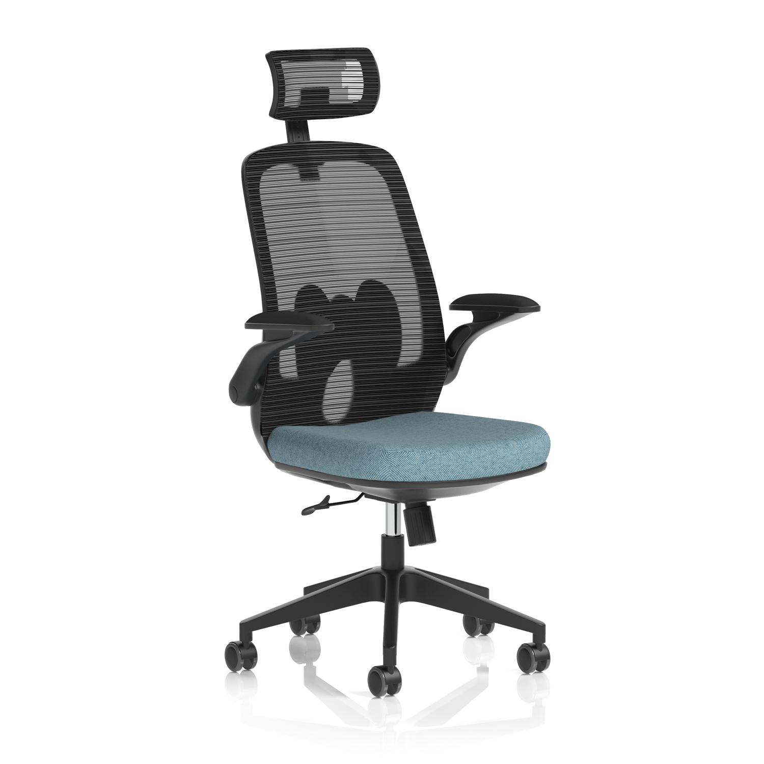 Sigma Executive Mesh Chair With Folding Arms Bespoke Colour Seat Rivet Quench