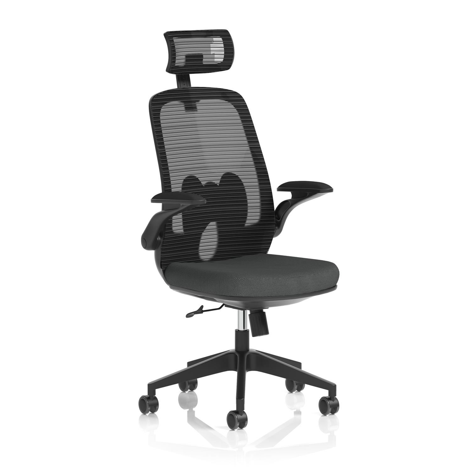 Sigma Executive Mesh Chair With Folding Arms Bespoke Colour Seat Quest Mussel