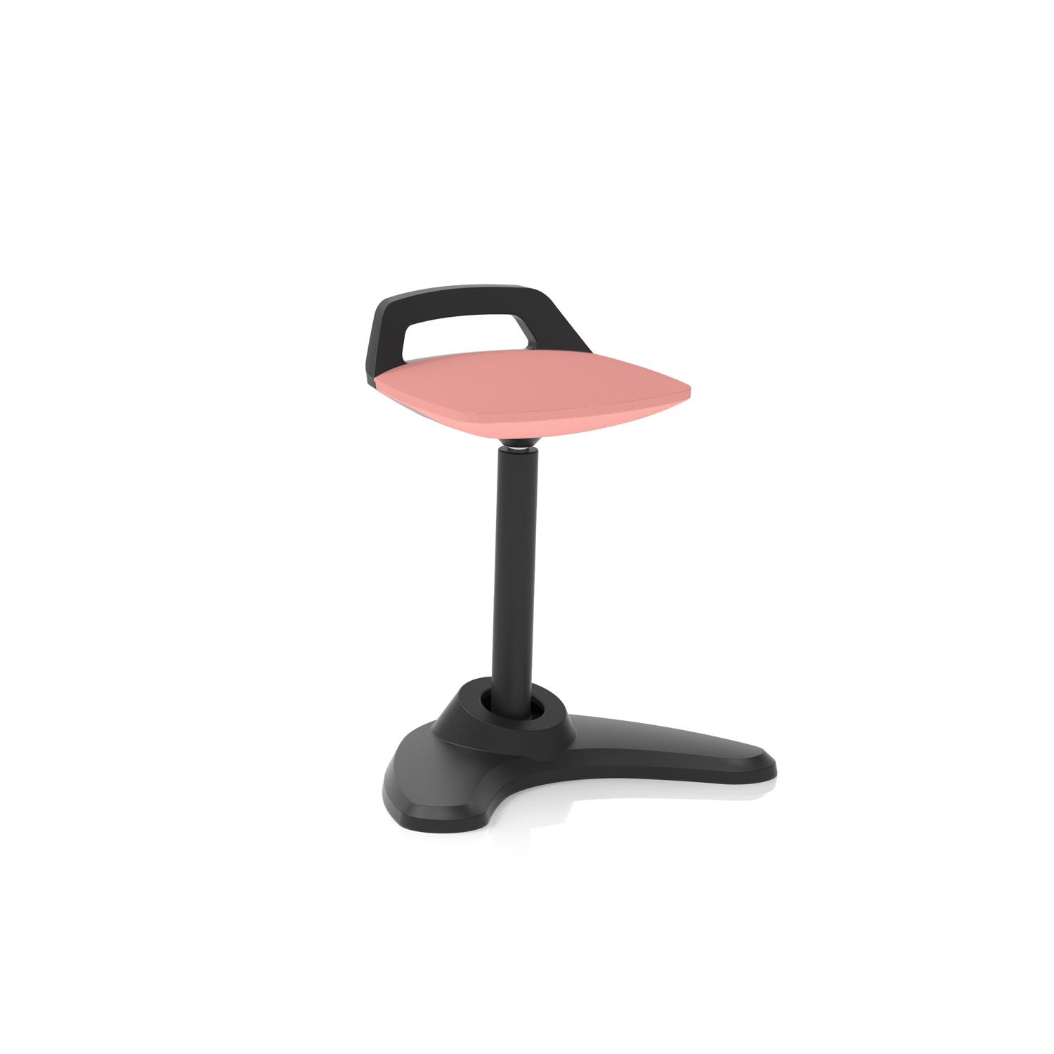 Spry Stool Black Frame Bespoke Colour Seat Quest Shrimp
