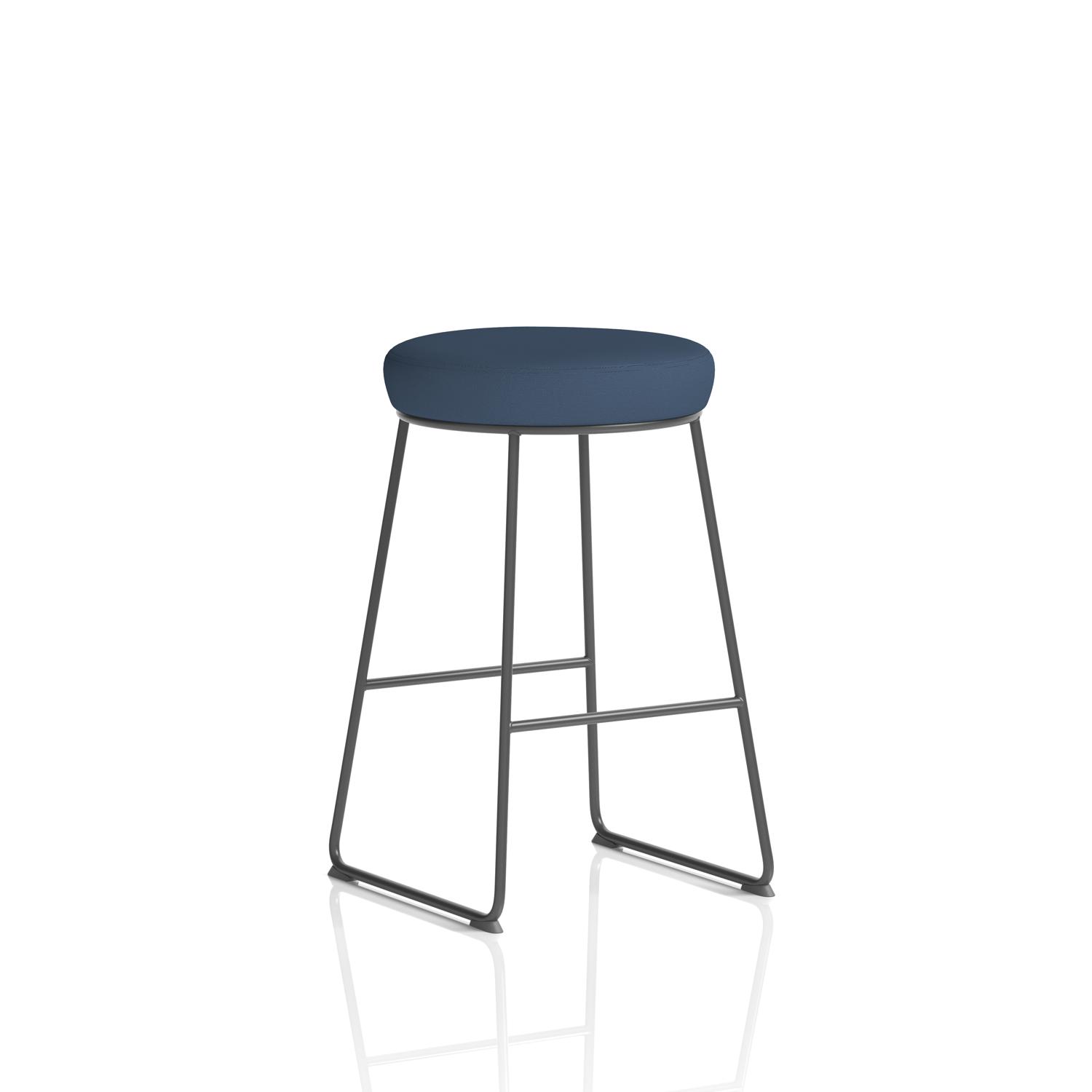 Turin Stool Black Frame Bespoke Colour Quest Whelk Seat Pad