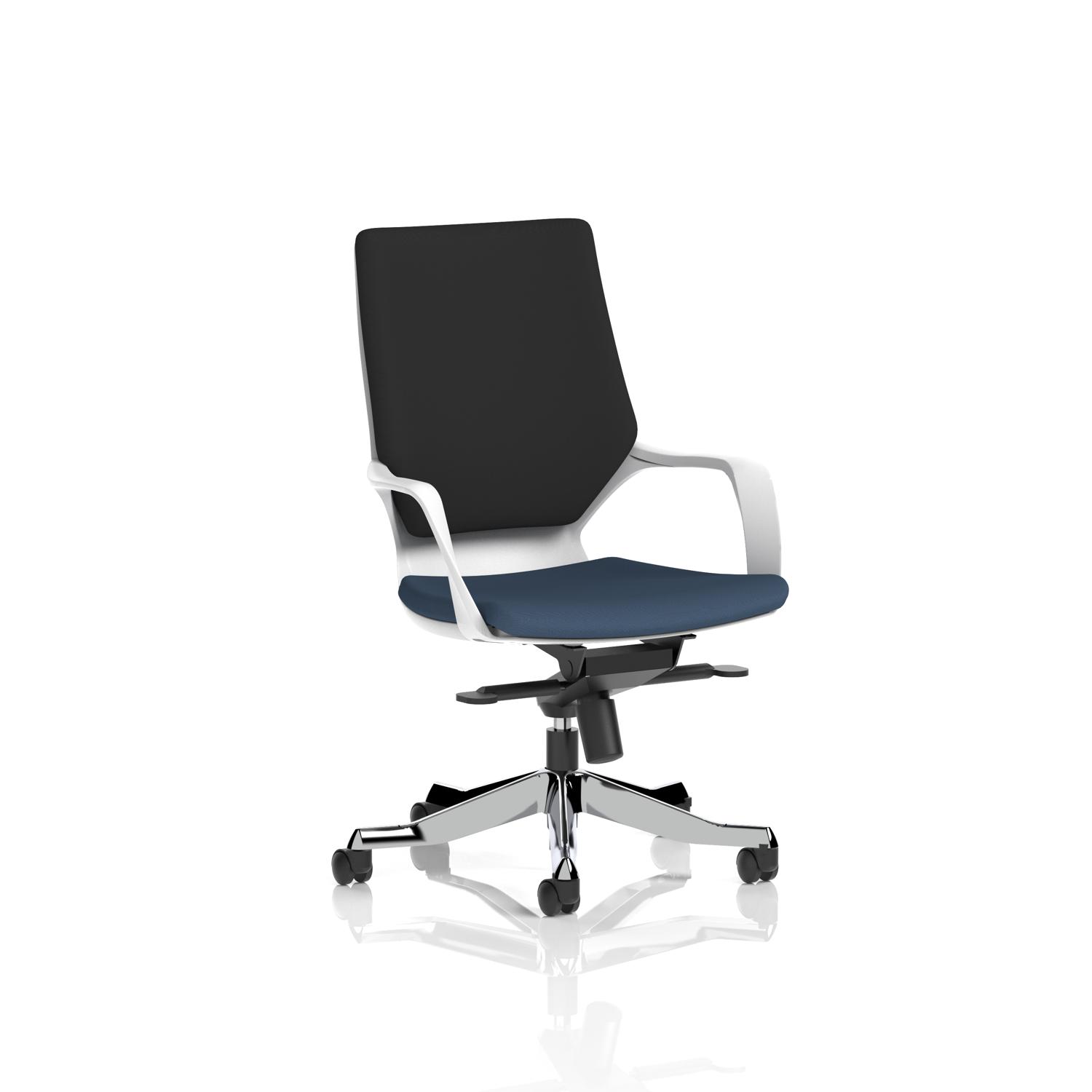 Xenon Executive White Shell Medium Back Bespoke Colour Seat Quest Whelk