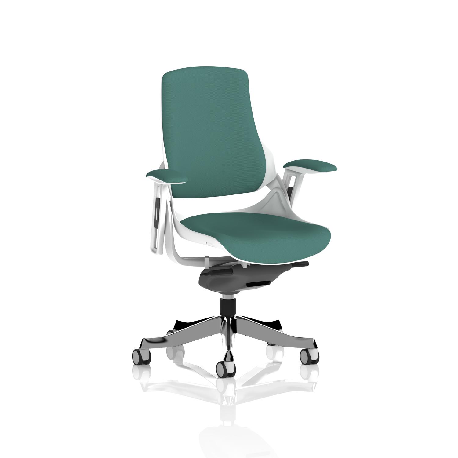 Zure White Shell Bespoke Colour Back And Seat Quest Kelp
