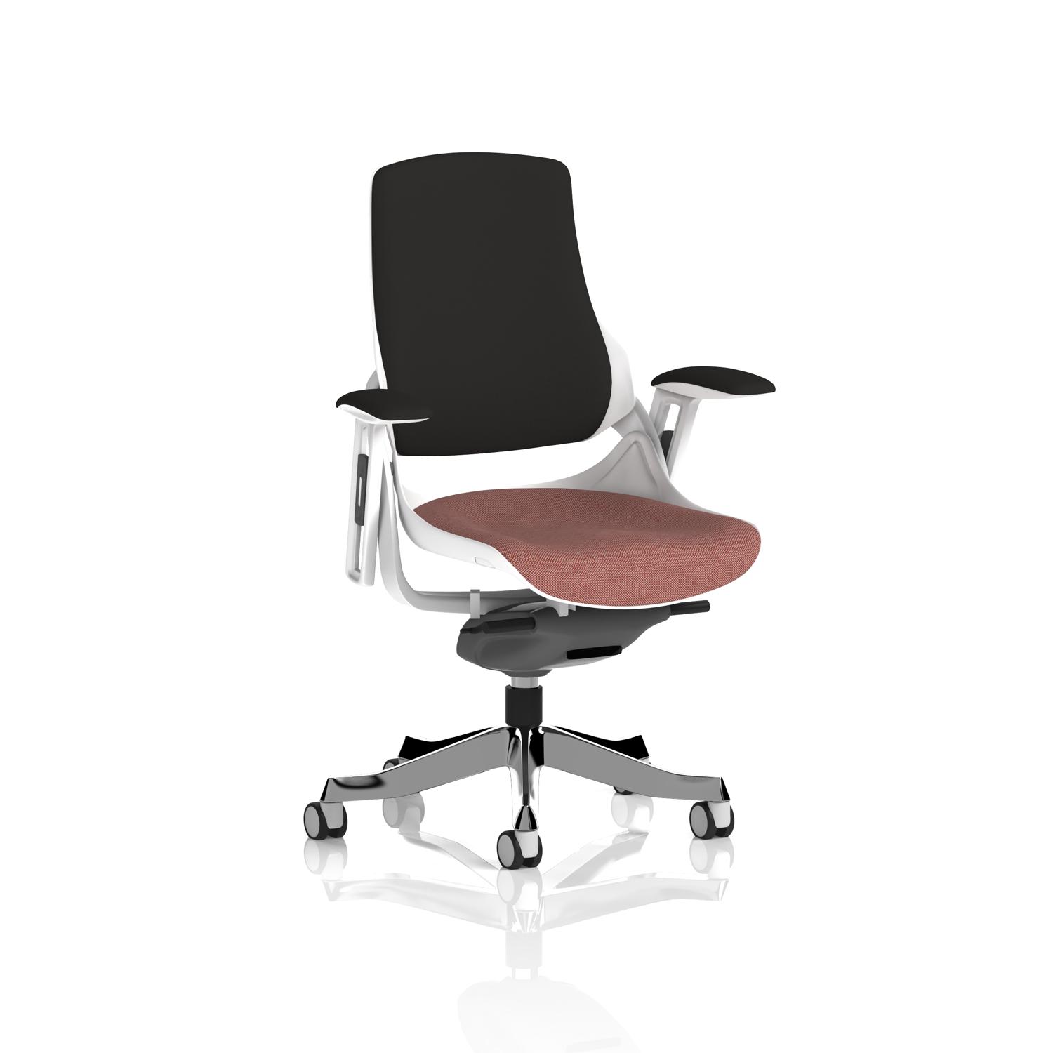 Zure White Shell Black Fabric Back Bespoke Colour Seat Rivet Forge