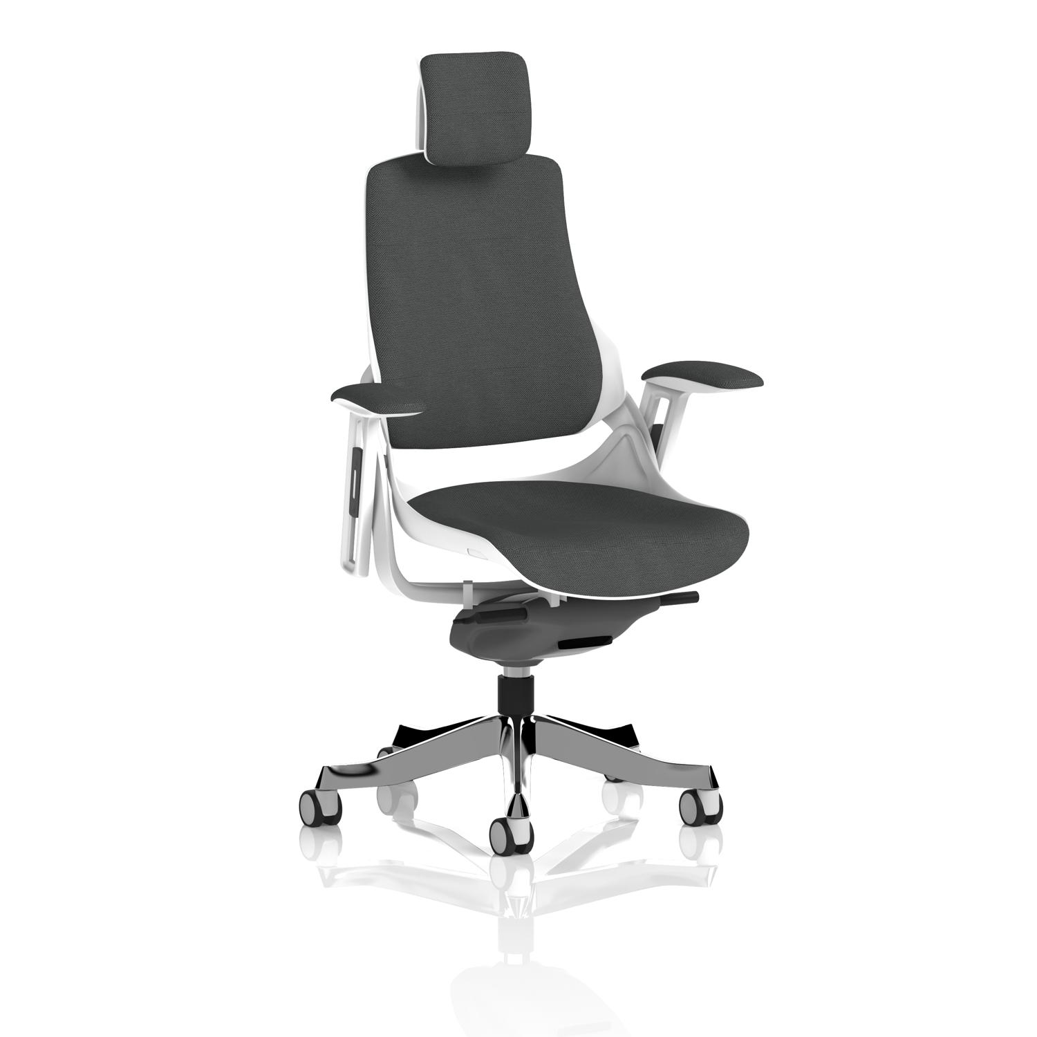 Zure White Shell With Headrest Bespoke Colour Back And Seat Quest Mussel