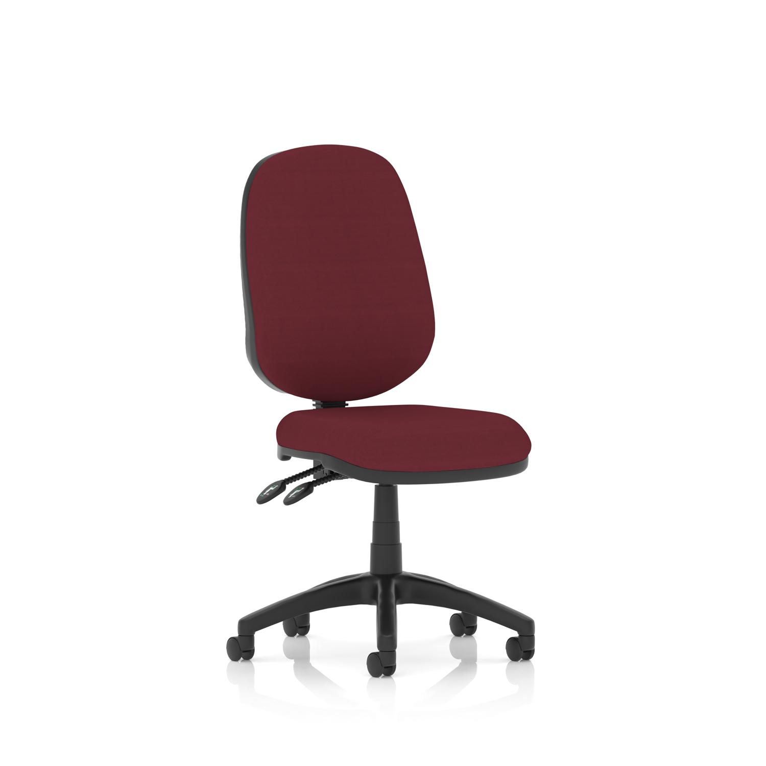 Luna II Lever Task Operator Chair Bespoke Colour Back And Seat Ginseng Chilli
