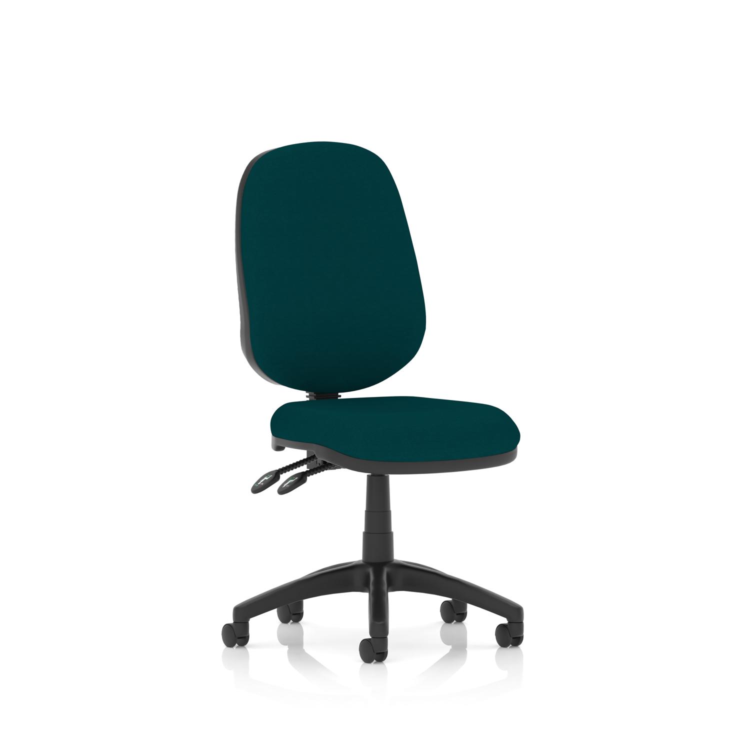 Luna II Lever Task Operator Chair Bespoke Colour Back And Seat Maringa Teal