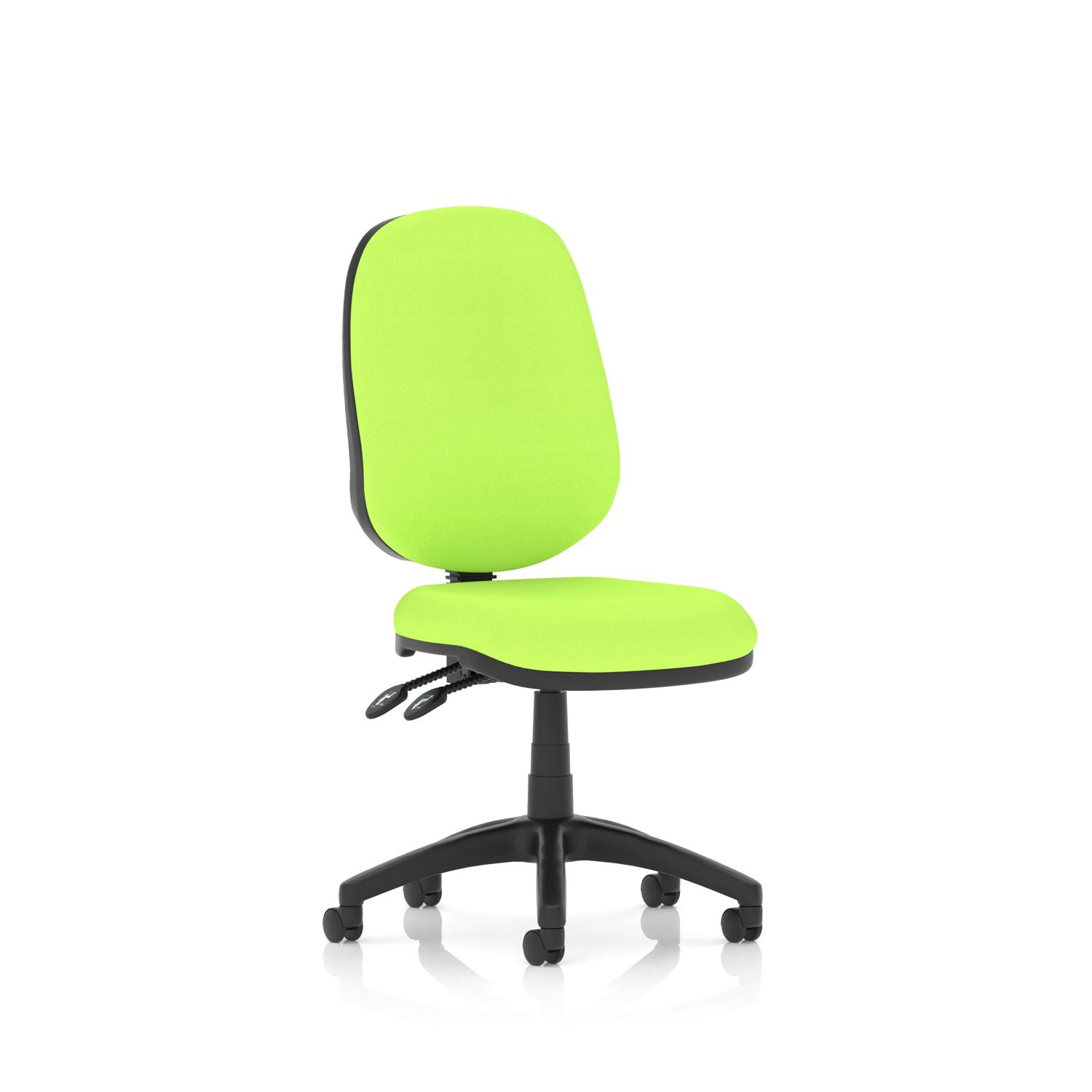 Luna II Lever Task Operator Chair Bespoke Colour Back And Seat Myrrh Green