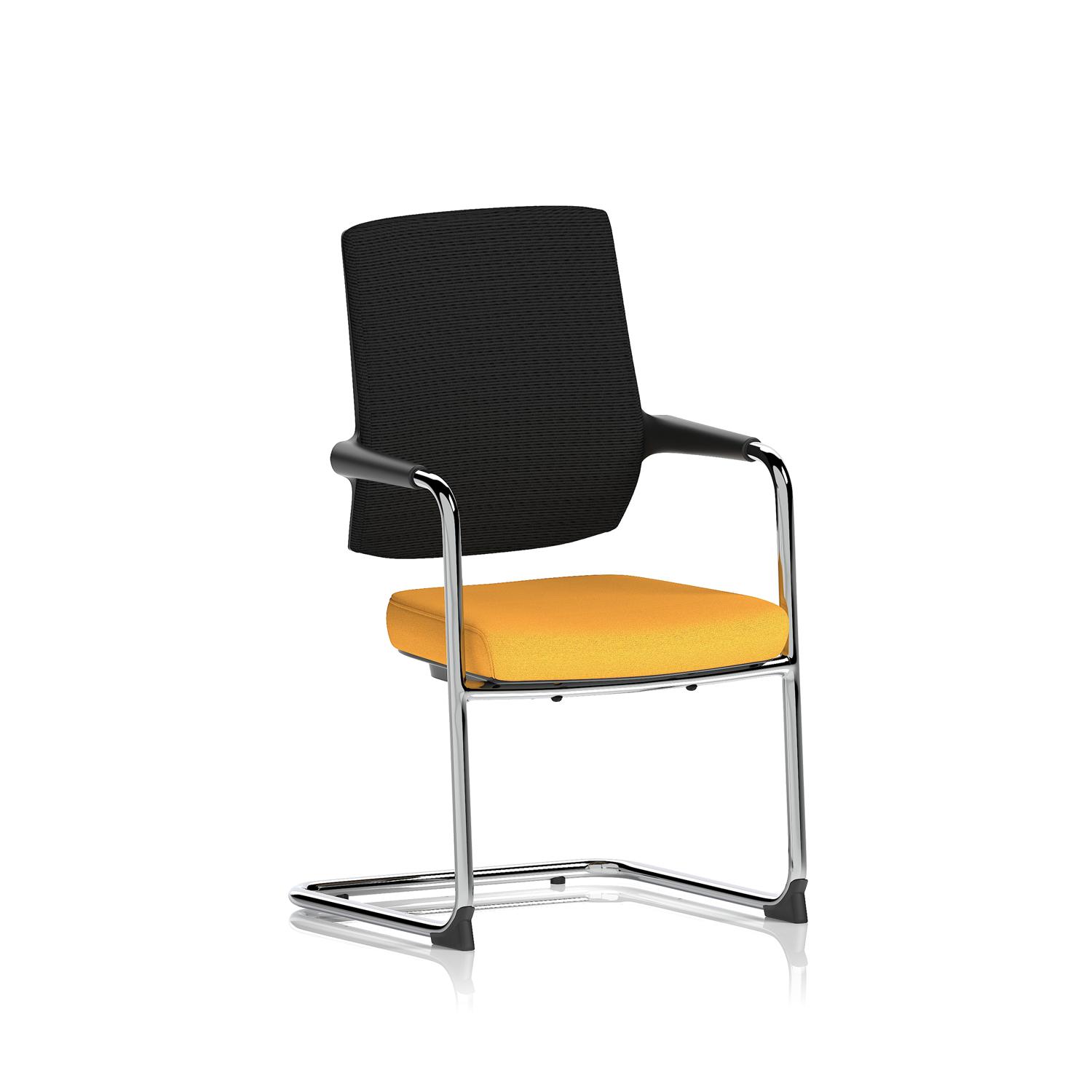 Vero Airmesh Back Cantilever Chair (Senna Yellow)