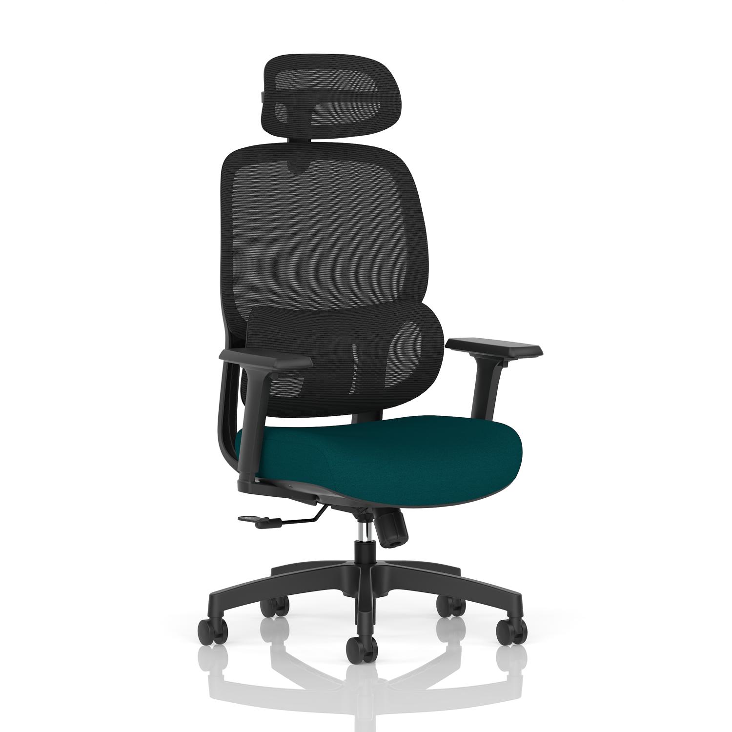 Rowan Mesh Back Chair Bespoke Colour Seat Maringa Teal