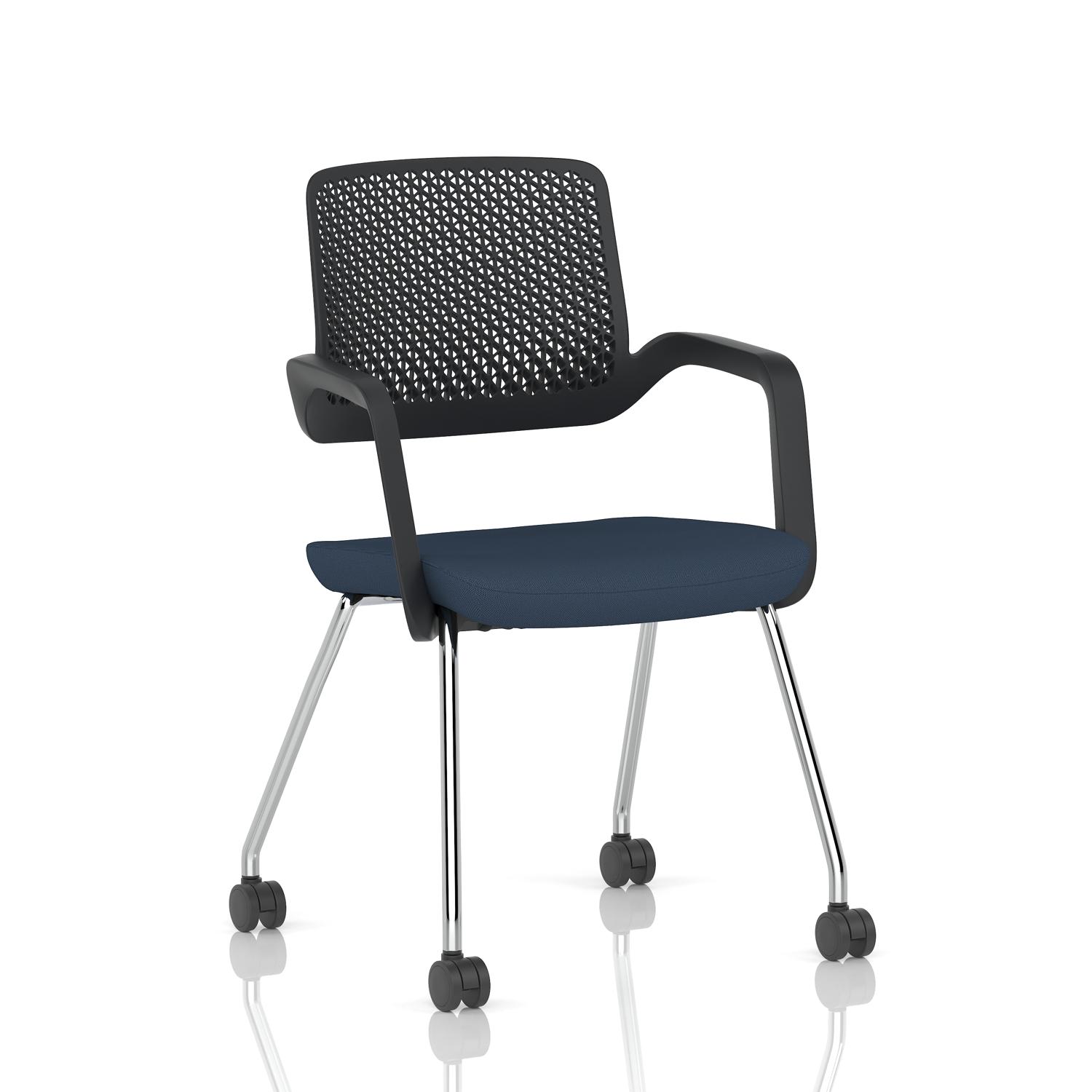 Cosmo Training Chair Black Frame Bespoke Colour Seat Quest Whelk