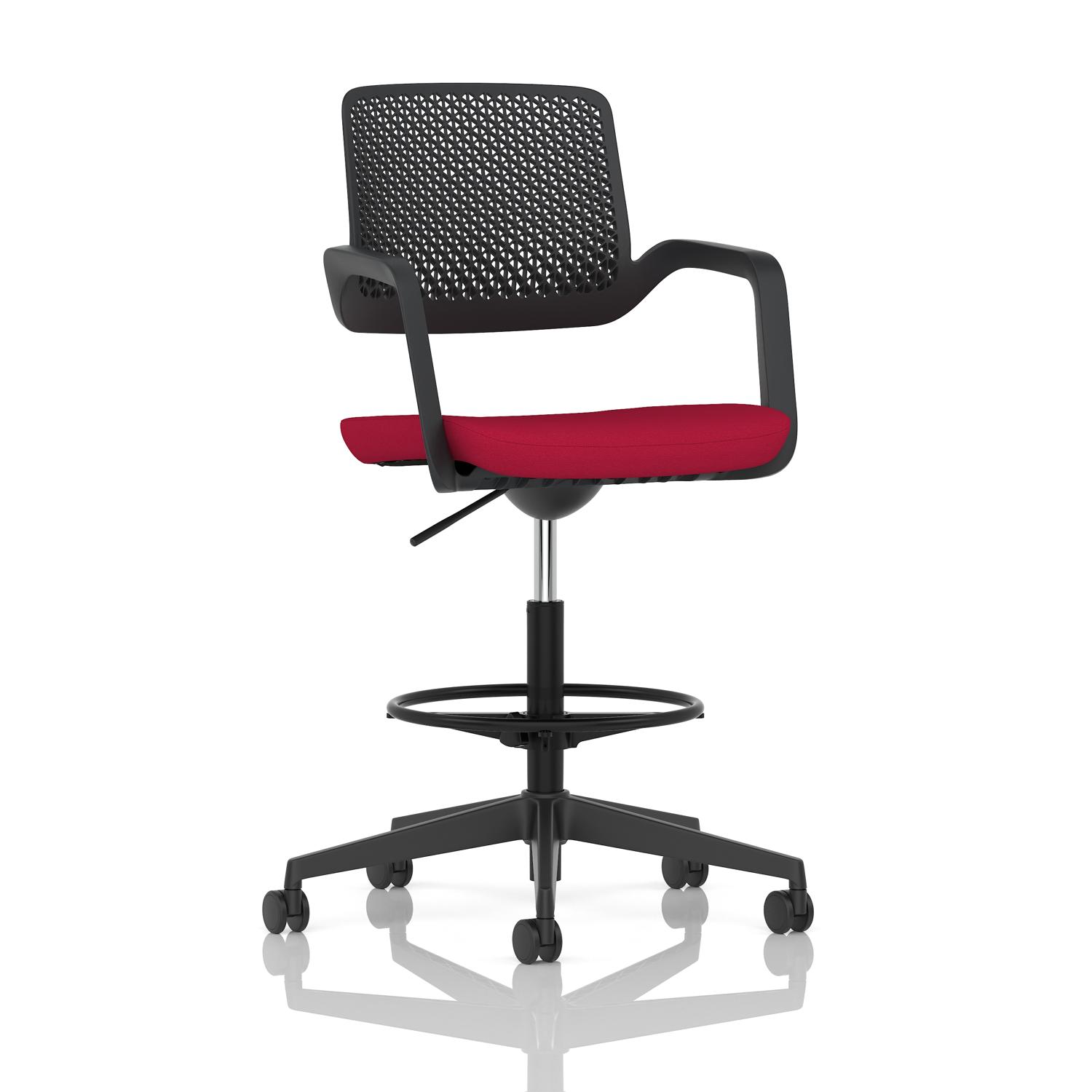 Cosmo Hi Rise Chair Black Frame Bespoke Colour Seat Bergamot Cherry