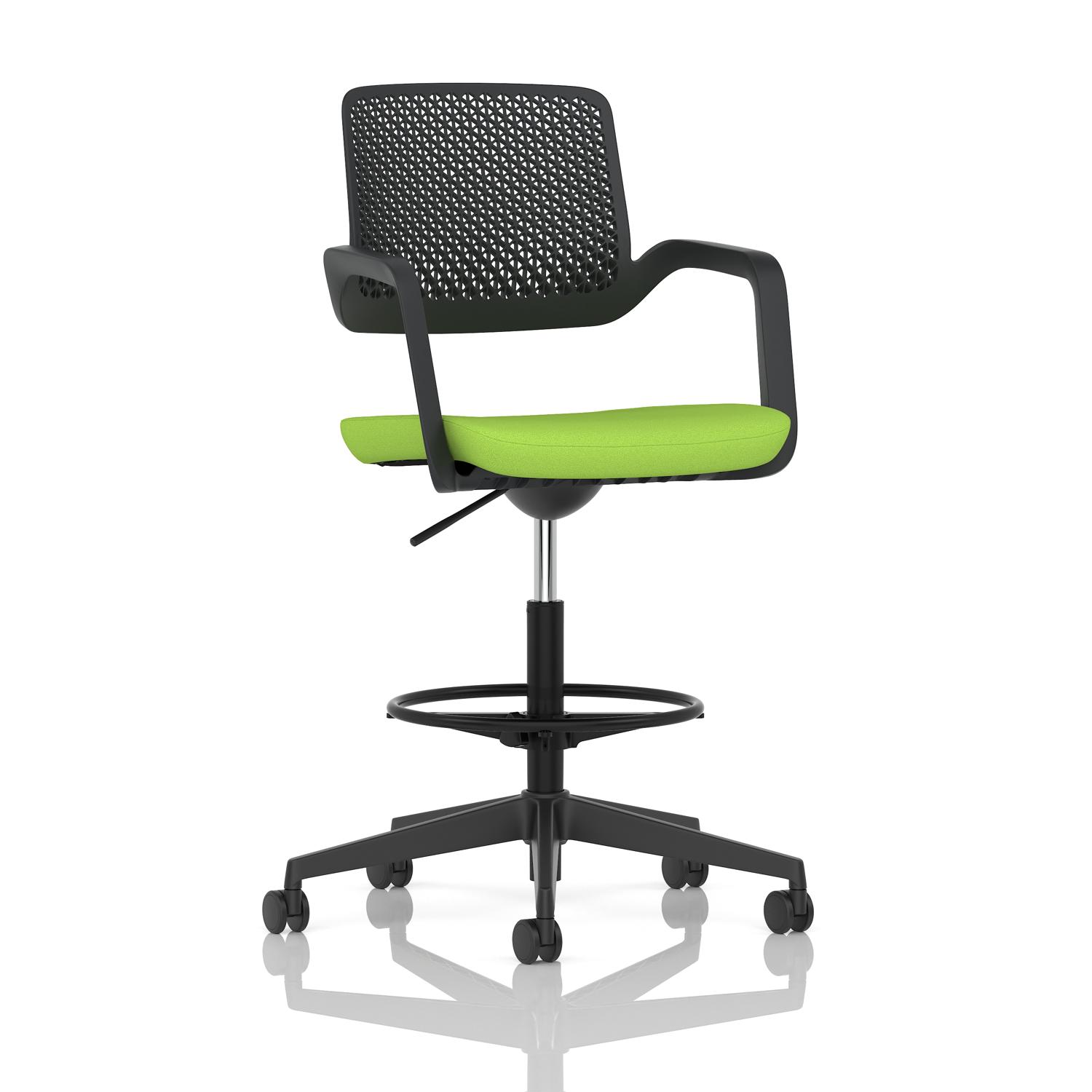 Cosmo Hi Rise Chair Black Frame Bespoke Colour Seat Myrrh Green