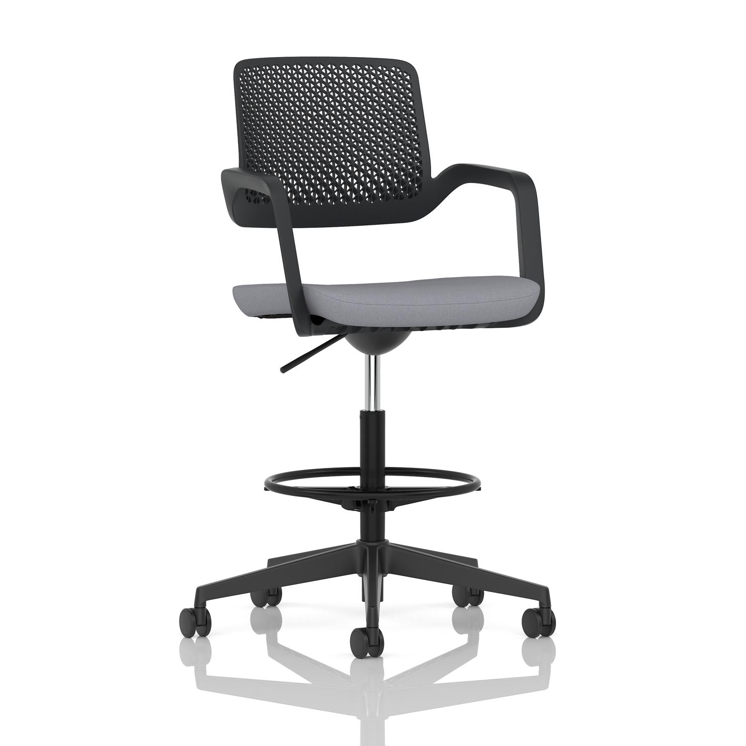 Cosmo Hi Rise Chair Black Frame Bespoke Colour Seat Quest Shell