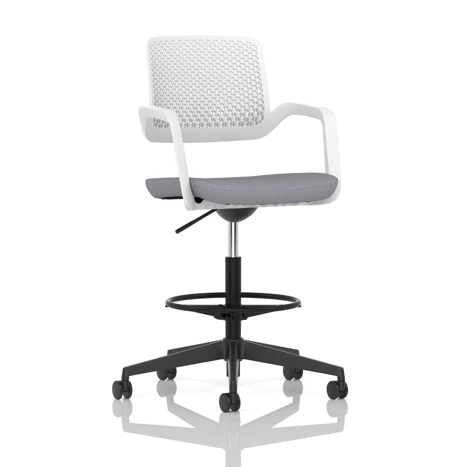 Cosmo Hi Rise Chair White Frame Bespoke Colour Seat Quest Shell