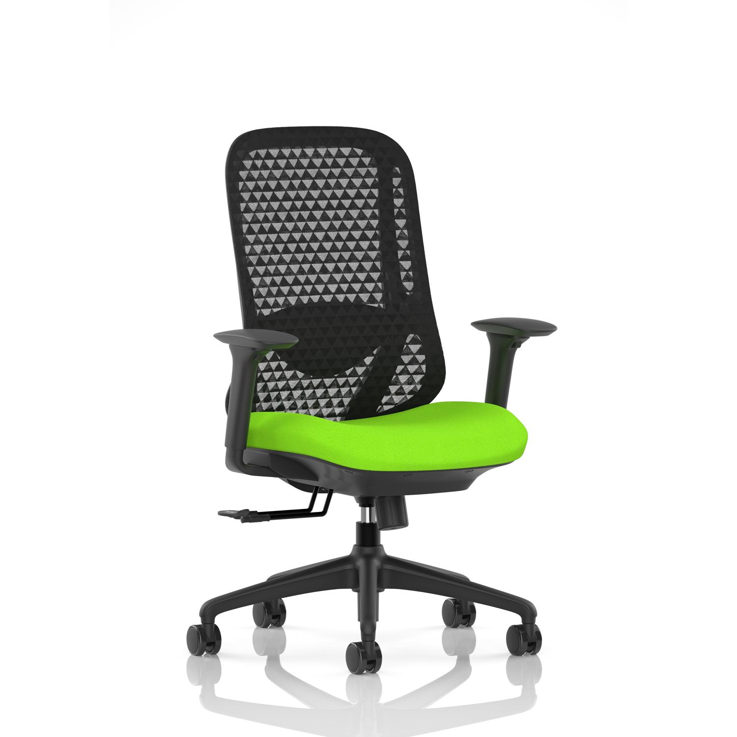 Prism Mesh Back Chair With Height Adjustable Arms Bespoke Colour Seat Myrrh Green Prism Mesh Back Chair With Height Adjustable Arms Bespoke Colour Seat Myrrh Green