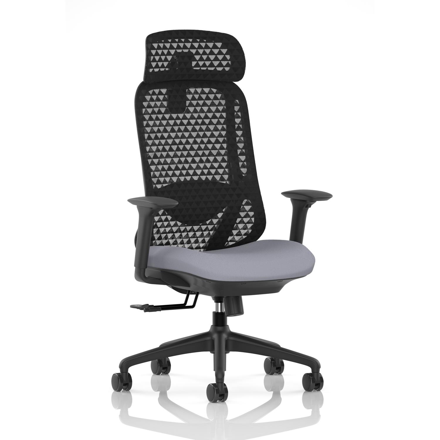 Prism Mesh Back Chair With Height Adjustable Arms with Headrest Bespoke Colour Seat Quest Shell Prism Mesh Back Chair With Height Adjustable Arms with Headrest Bespoke Colour Seat Quest Shell