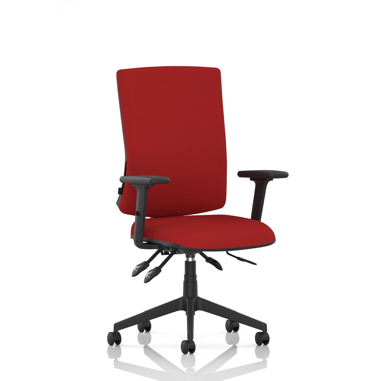 Orlena High Back Task Operator Chair With Arms Bespoke Colour Back And Seat Bergamot Cherry Orlena High Back Task Operator Chair With Arms Bespoke Colour Back And Seat Bergamot Cherry