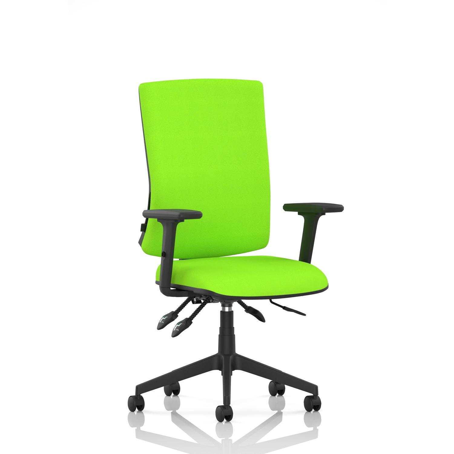 Orlena High Back Task Operator Chair With Arms Bespoke Colour Back And Seat Myrrh Green Orlena High Back Task Operator Chair With Arms Bespoke Colour Back And Seat Myrrh Green