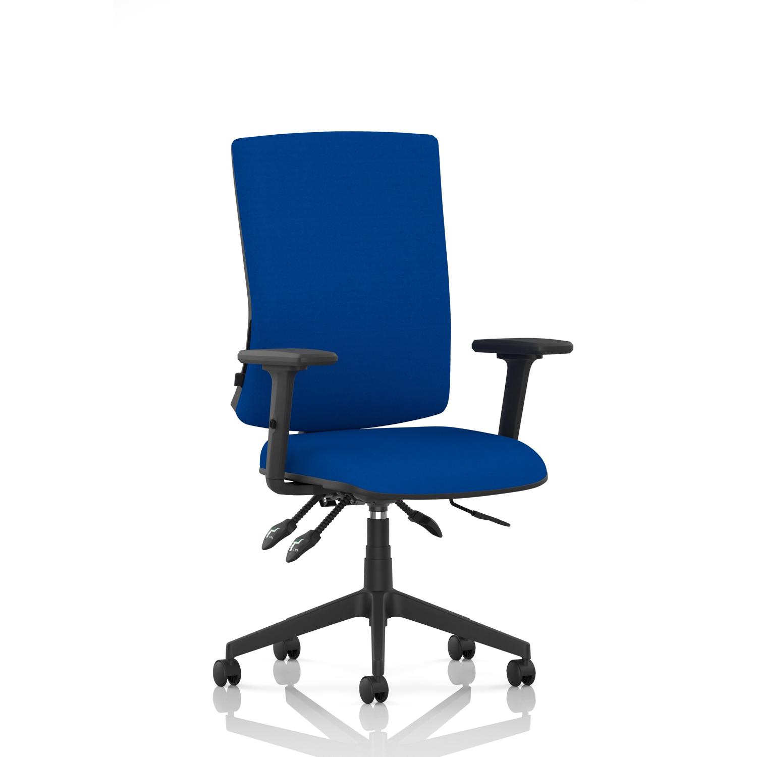 Orlena High Back Task Operator Chair With Arms Bespoke Colour Back And Seat Stevia Blue Orlena High Back Task Operator Chair With Arms Bespoke Colour Back And Seat Stevia Blue