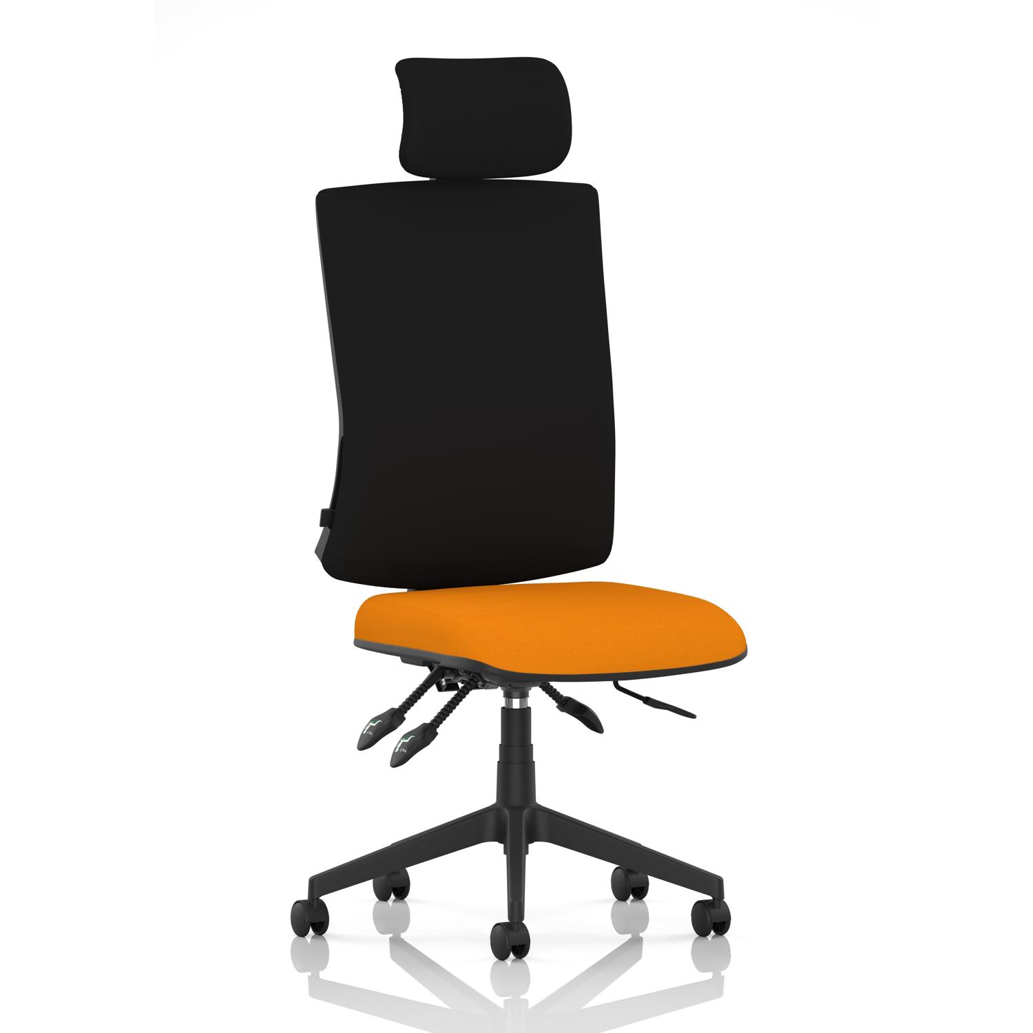 Orlena High Back Task Operator Chair With Headrest Bespoke Colour Seat Senna Yellow Orlena High Back Task Operator Chair With Headrest Bespoke Colour Seat Senna Yellow