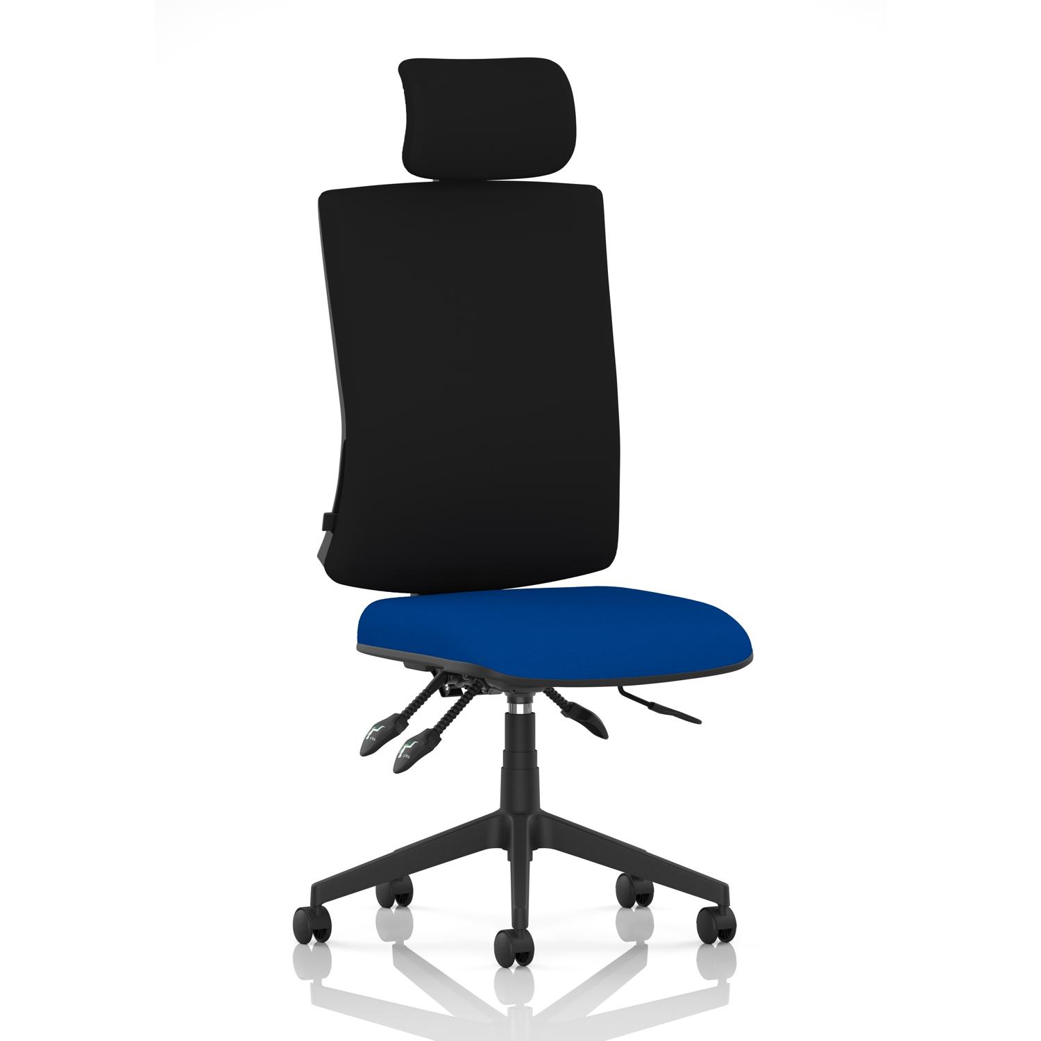 Orlena High Back Task Operator Chair With Headrest Bespoke Colour Seat Stevia Blue Orlena High Back Task Operator Chair With Headrest Bespoke Colour Seat Stevia Blue