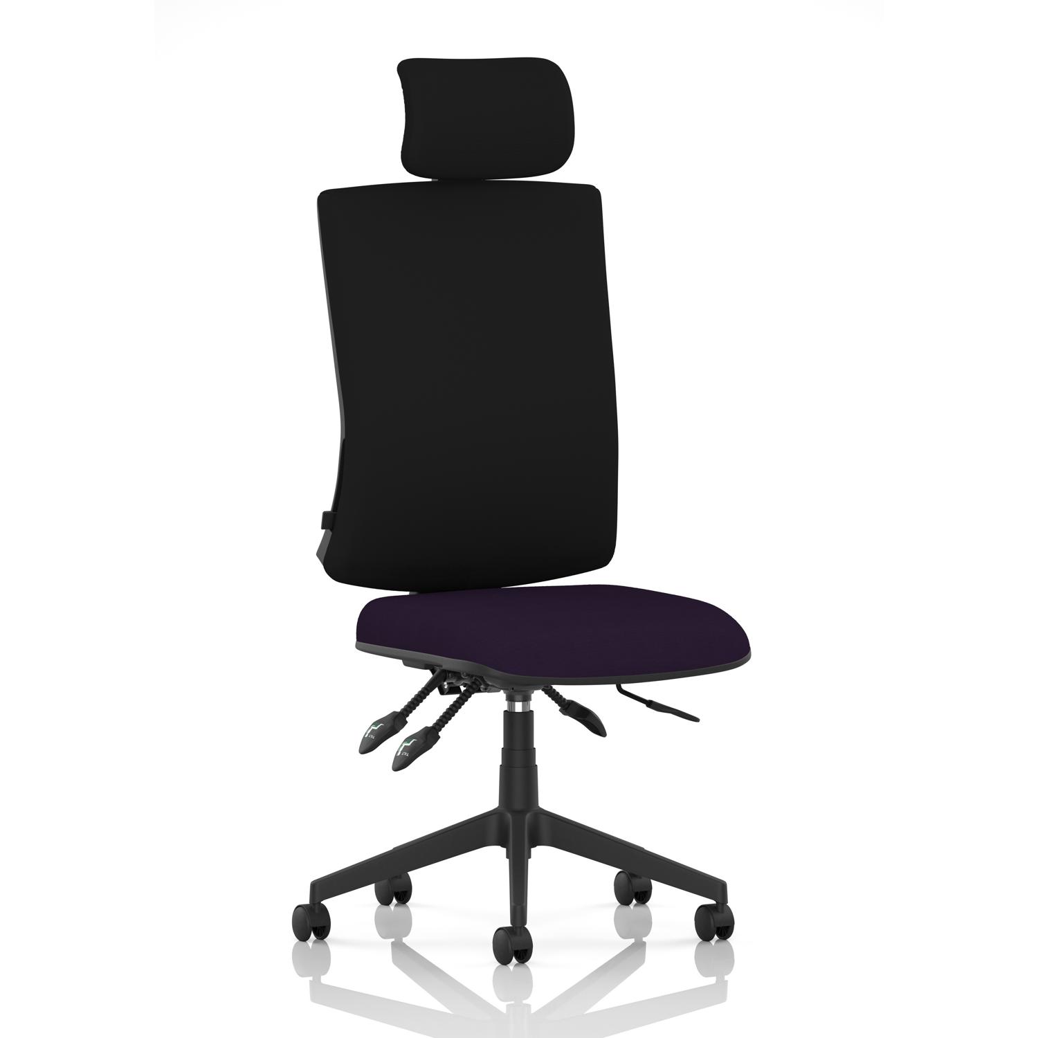 Orlena High Back Task Operator Chair With Headrest Bespoke Colour Seat Tansy Purple Orlena High Back Task Operator Chair With Headrest Bespoke Colour Seat Tansy Purple