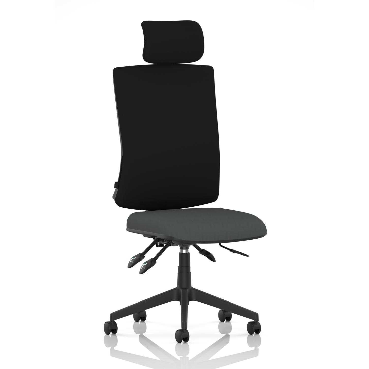 Orlena High Back Task Operator Chair With Headrest Bespoke Colour Seat Quest Mussel