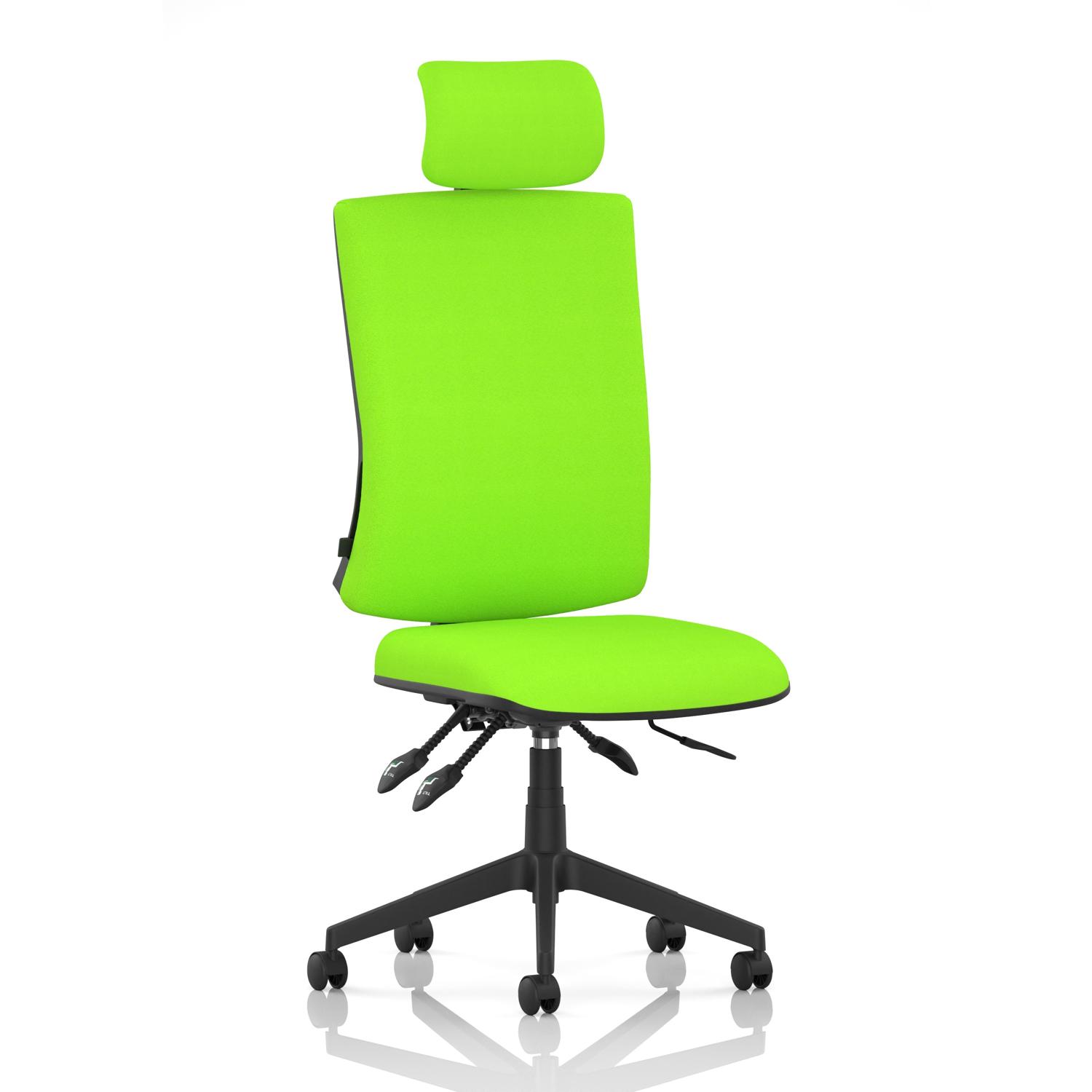 Orlena High Back Task Operator Chair With Headrest Bespoke Colour Back And Seat Myrrh Green Orlena High Back Task Operator Chair With Headrest Bespoke Colour Back And Seat Myrrh Green
