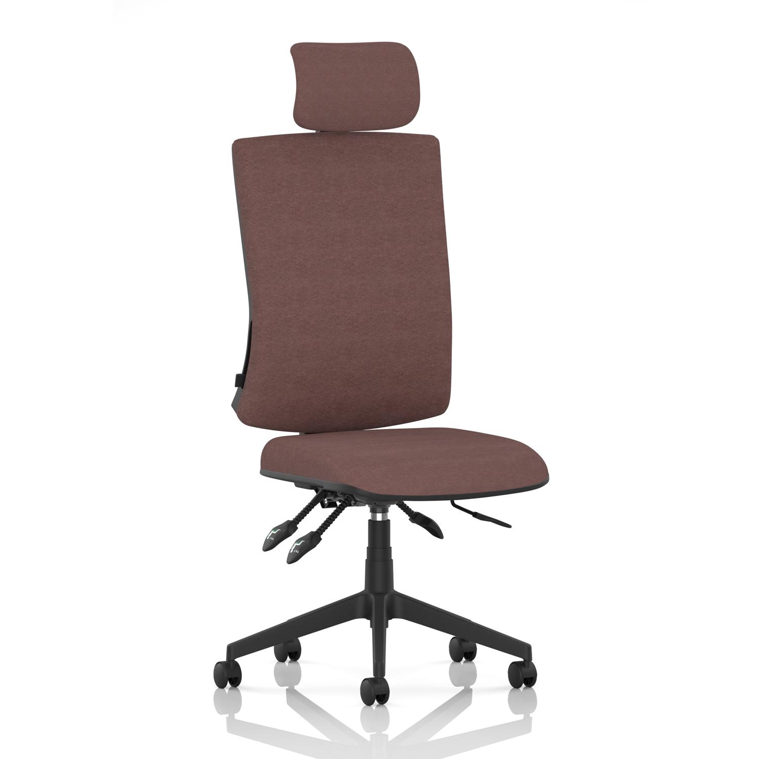 Orlena High Back Task Operator Chair With Headrest Bespoke Colour Back And Seat Rivet Forge Orlena High Back Task Operator Chair With Headrest Bespoke Colour Back And Seat Rivet Forge