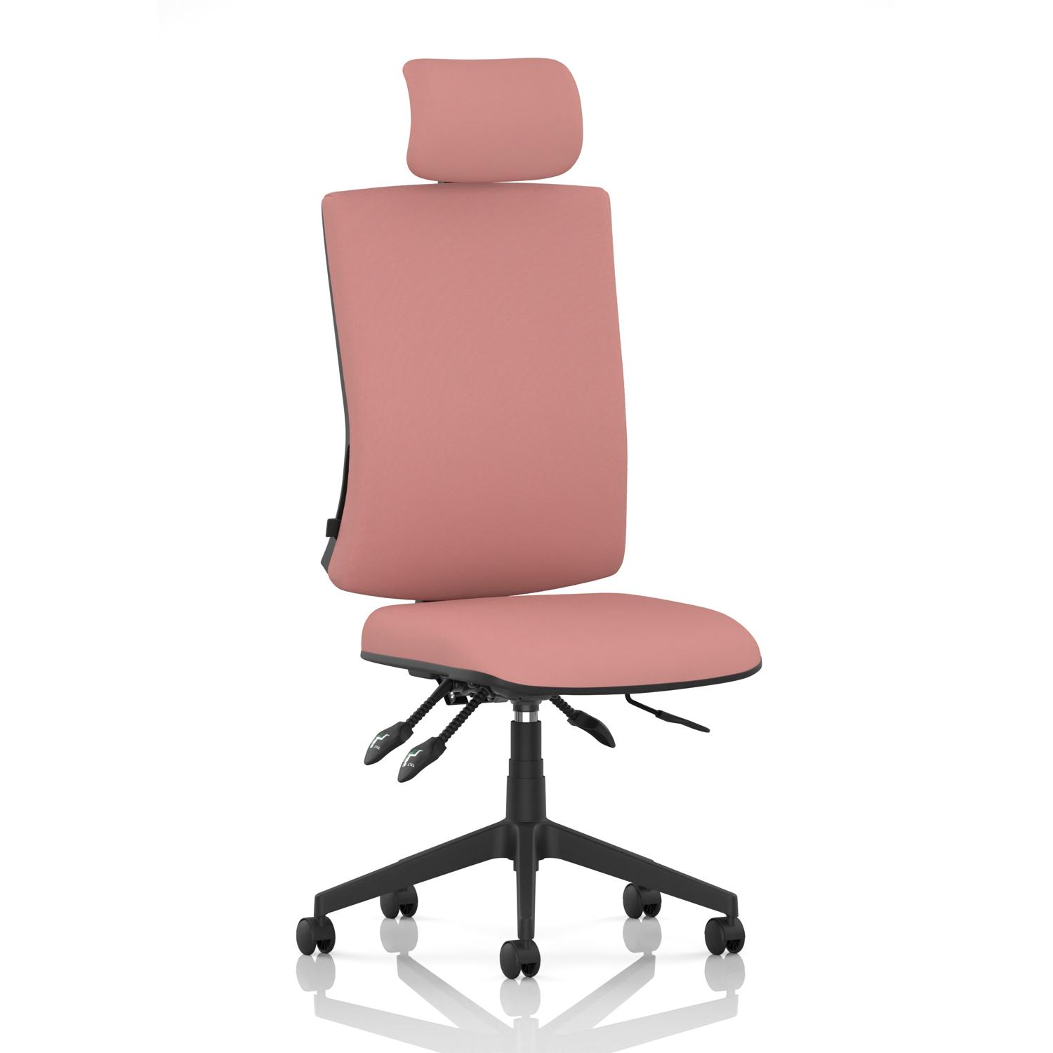 Orlena High Back Task Operator Chair With Headrest Bespoke Colour Back And Seat Quest Shrimp Orlena High Back Task Operator Chair With Headrest Bespoke Colour Back And Seat Quest Shrimp