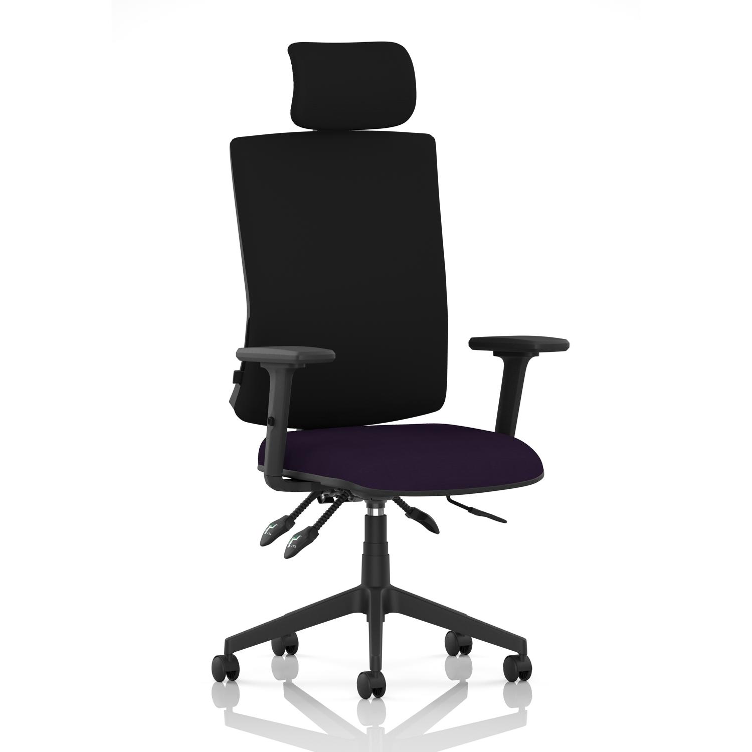 Orlena High Back Task Operator Chair With Arms And Headrest Bespoke Colour Seat Tansy Purple Orlena High Back Task Operator Chair With Arms And Headrest Bespoke Colour Seat Tansy Purple